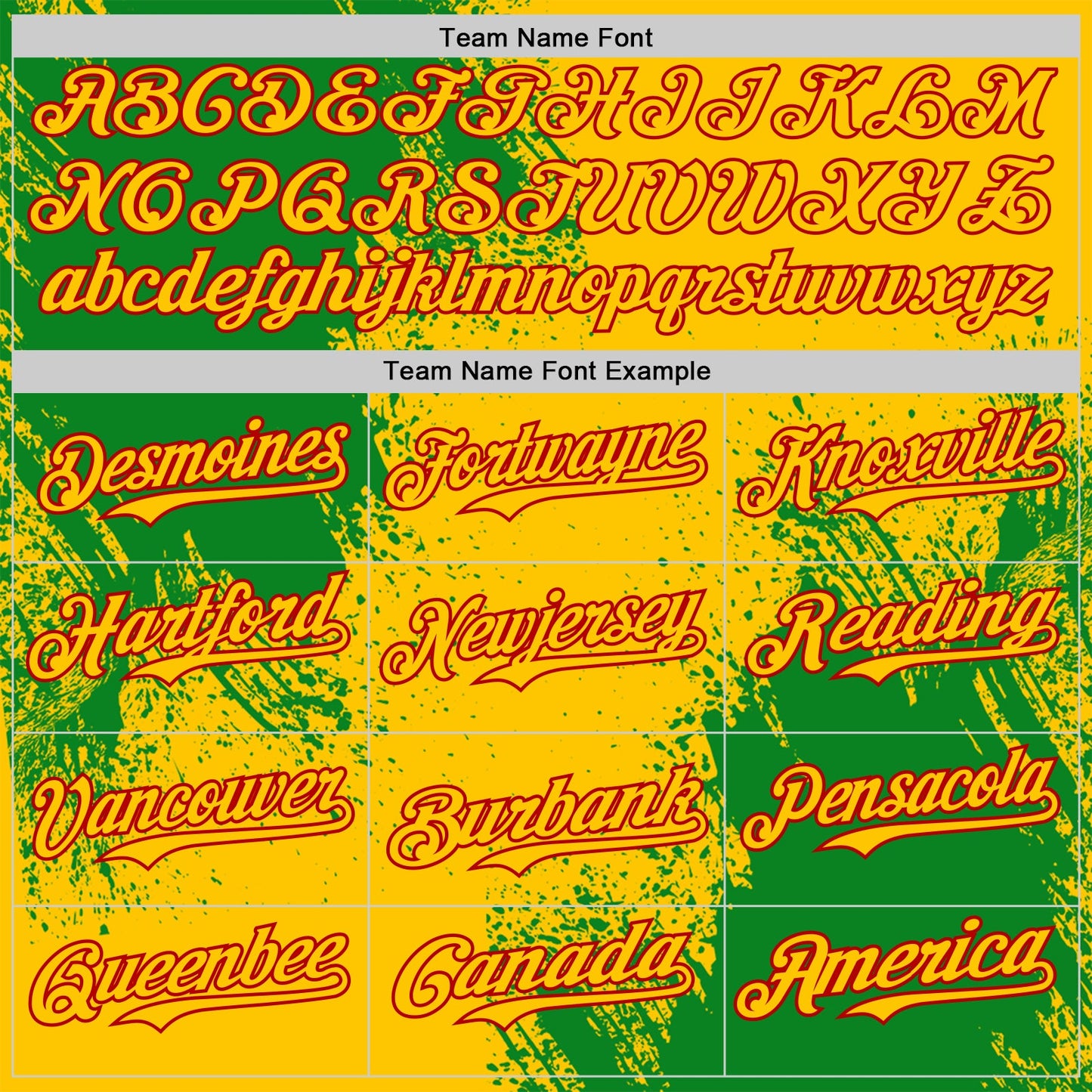 Custom Yellow Grass Green-Red Abstract Brush Stroke Authentic Baseball Jersey view 4