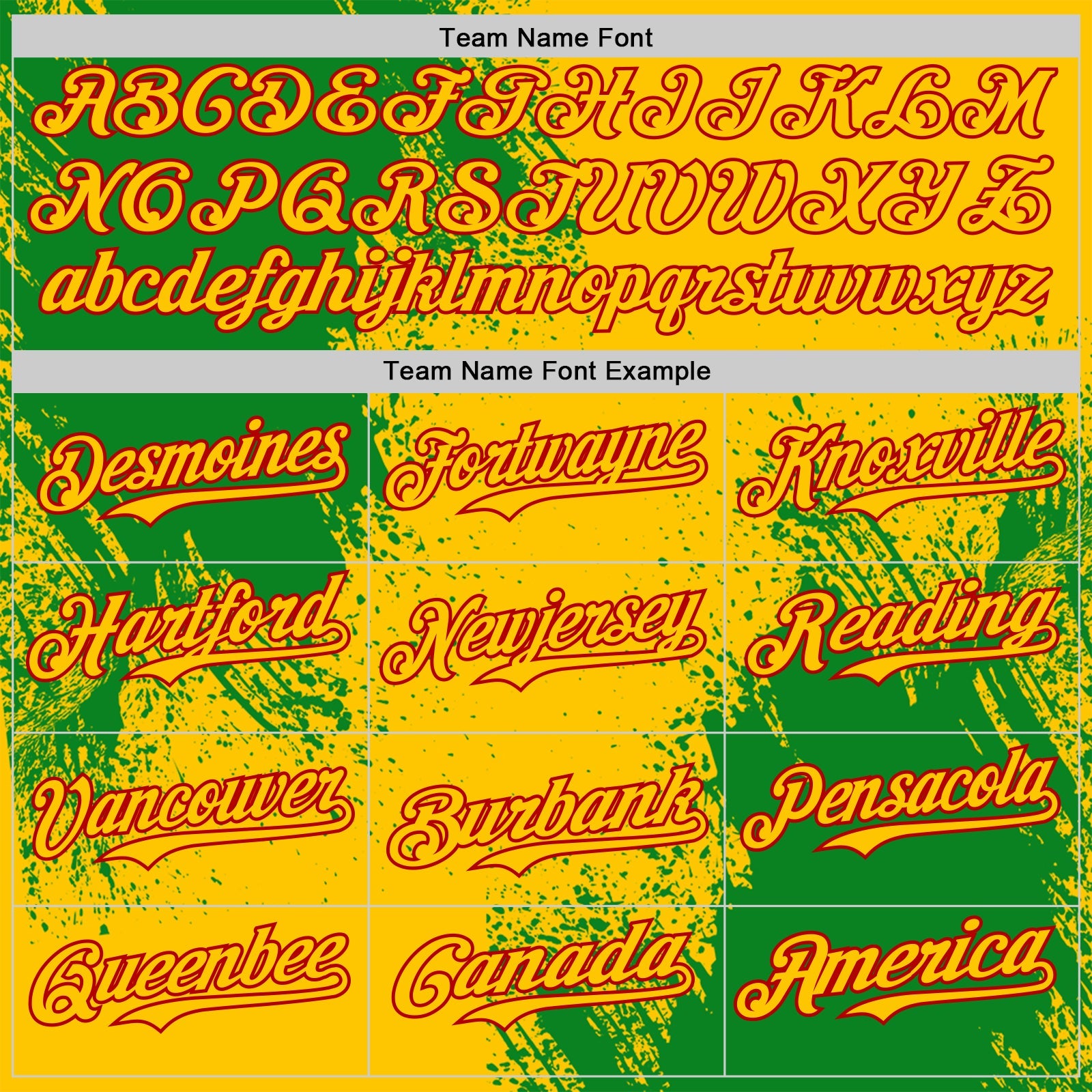 Custom Yellow Grass Green-Red Abstract Brush Stroke Authentic Baseball Jersey view 4