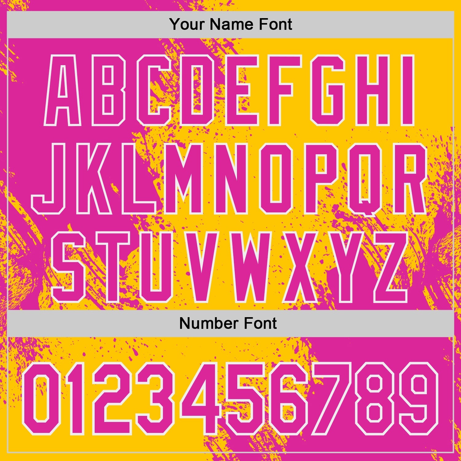 Custom Yellow Deep Pink-White Abstract Brush Stroke Authentic Baseball Jersey view 5