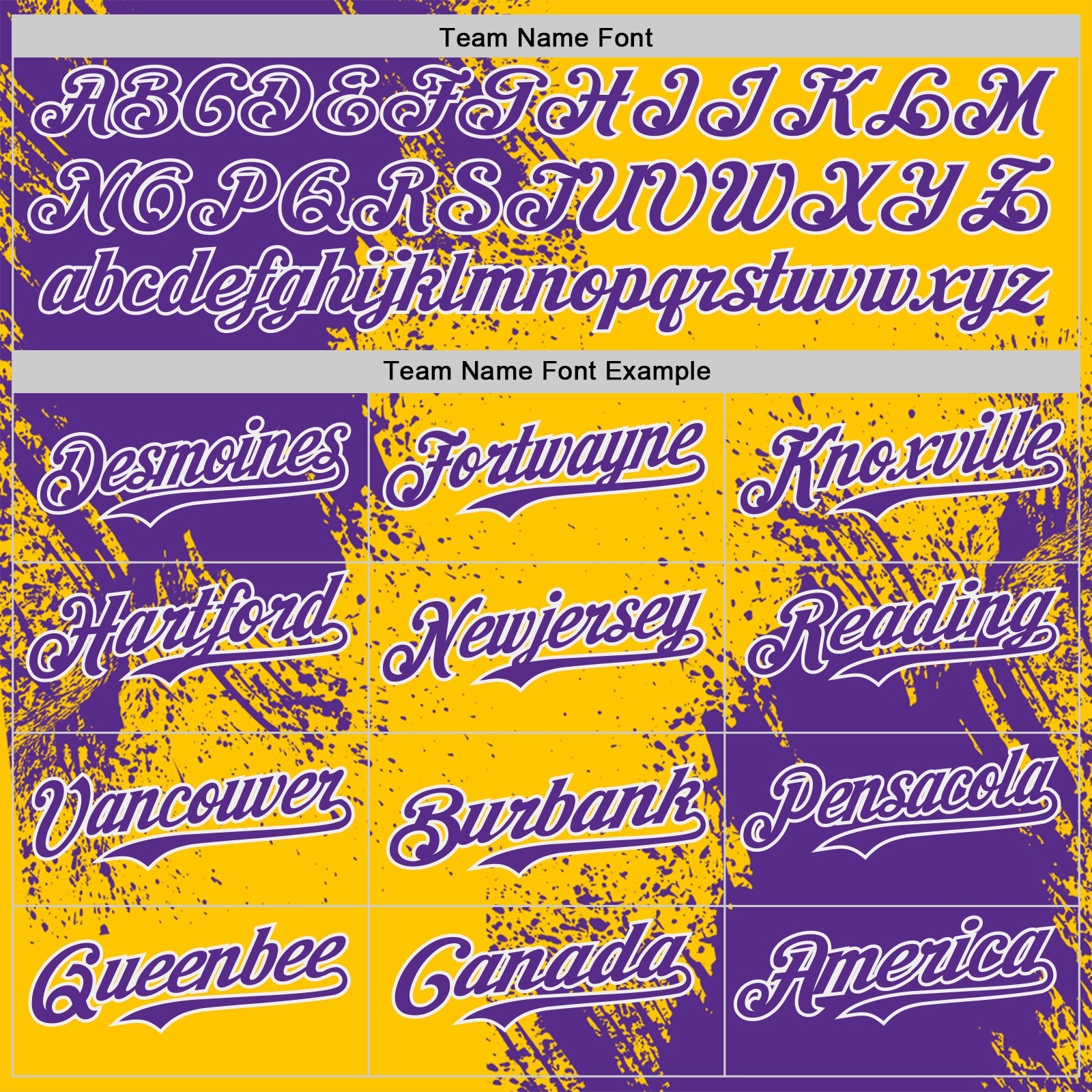 Custom Yellow Purple-White Abstract Brush Stroke Authentic Baseball Jersey view 4