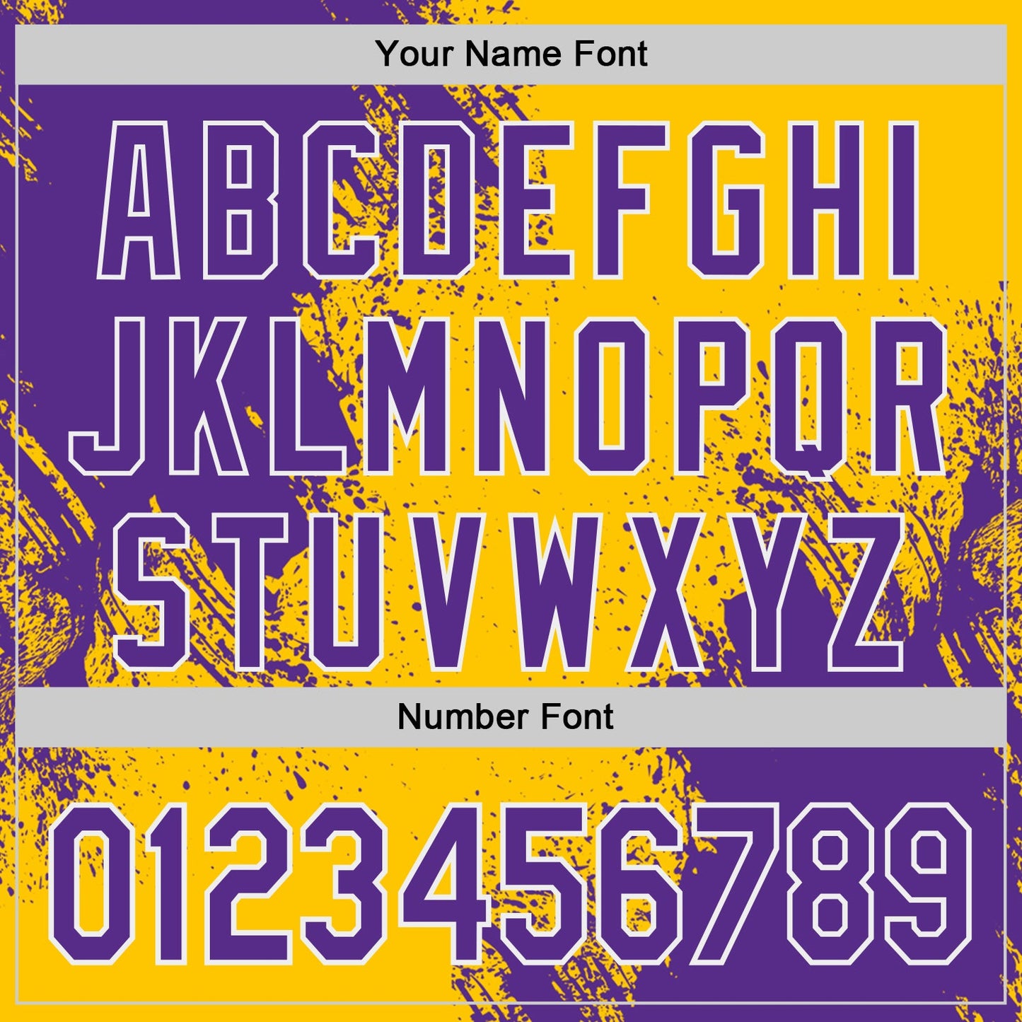 Custom Yellow Purple-White Abstract Brush Stroke Authentic Baseball Jersey view 5