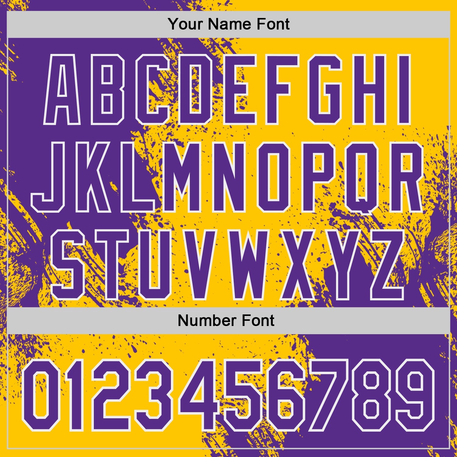 Custom Yellow Purple-White Abstract Brush Stroke Authentic Baseball Jersey view 5
