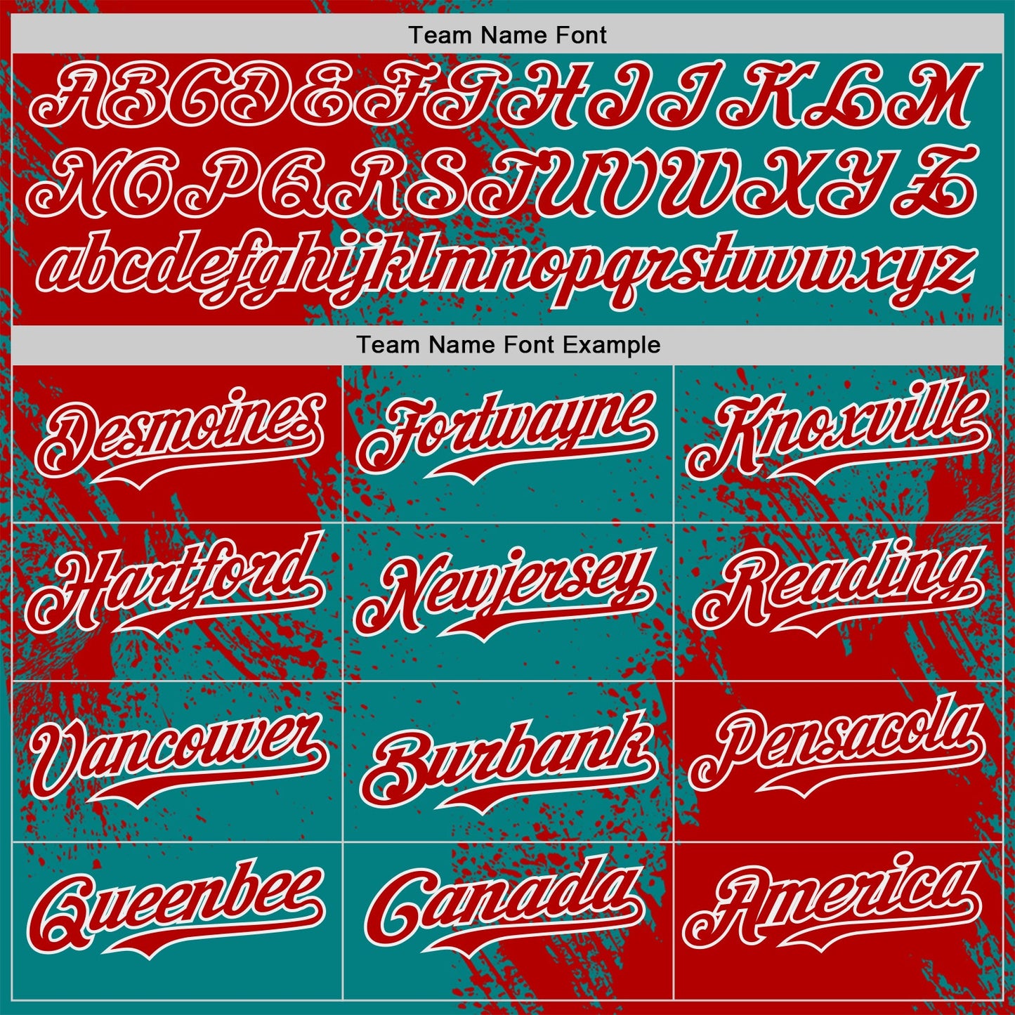 Custom Teal Red-White Abstract Brush Stroke Authentic Baseball Jersey view 4