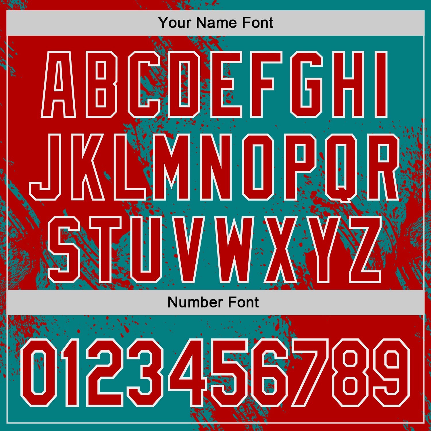 Custom Teal Red-White Abstract Brush Stroke Authentic Baseball Jersey view 5