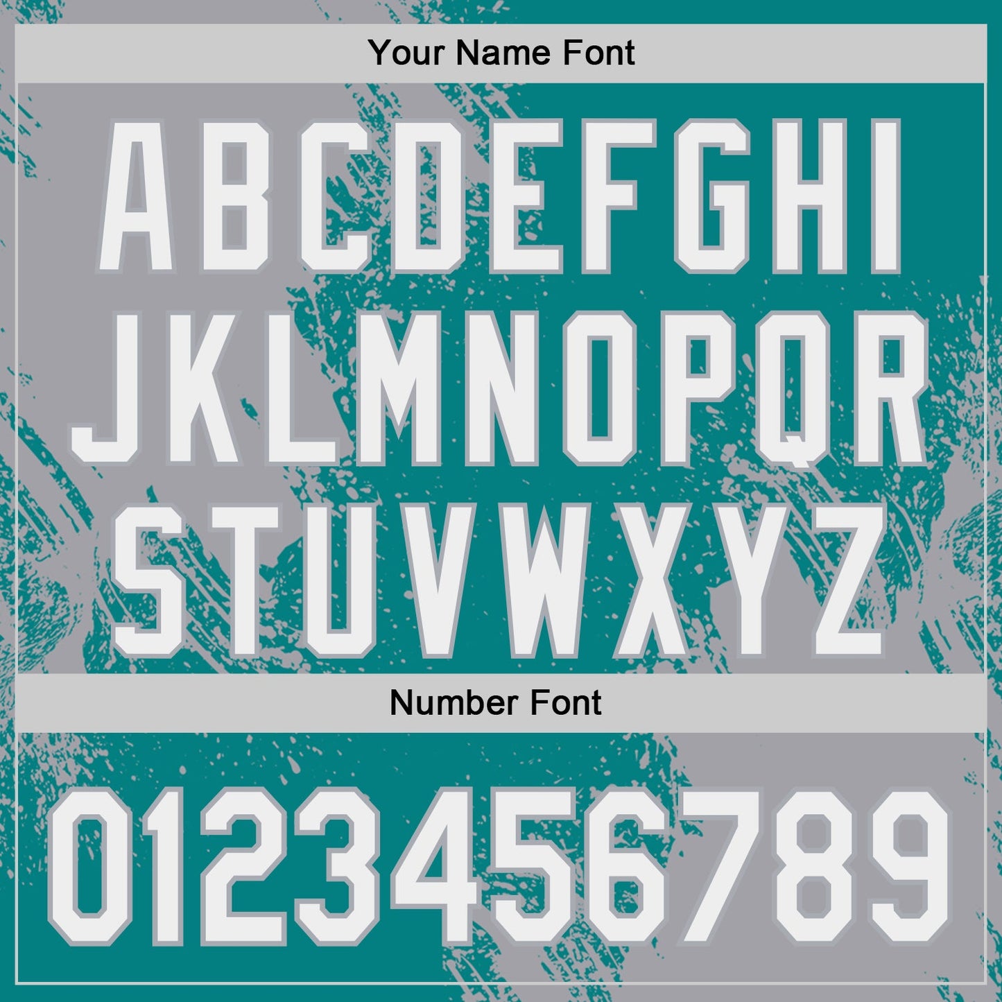 Custom Teal White-Gray Abstract Brush Stroke Authentic Baseball Jersey view 5