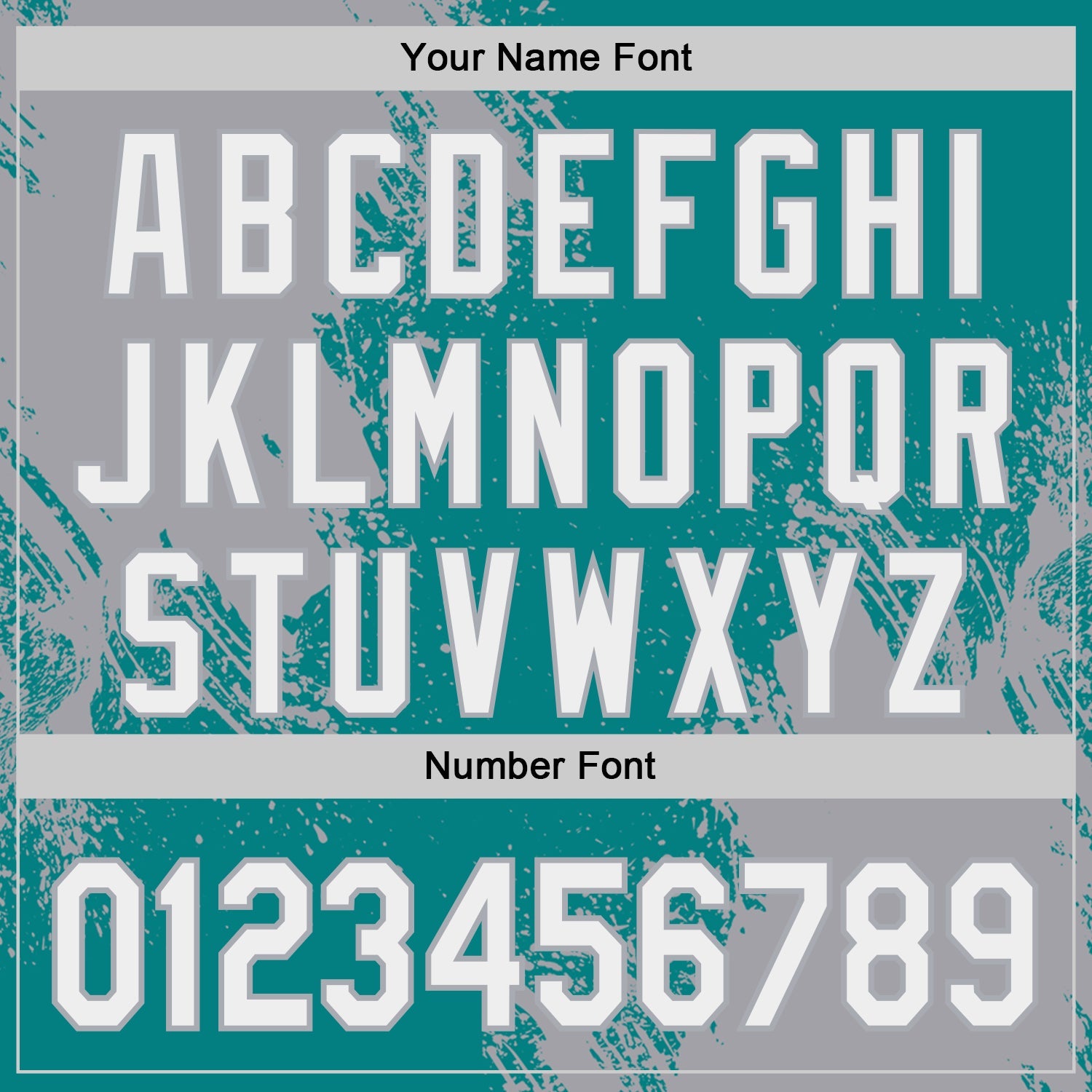 Custom Teal White-Gray Abstract Brush Stroke Authentic Baseball Jersey view 5