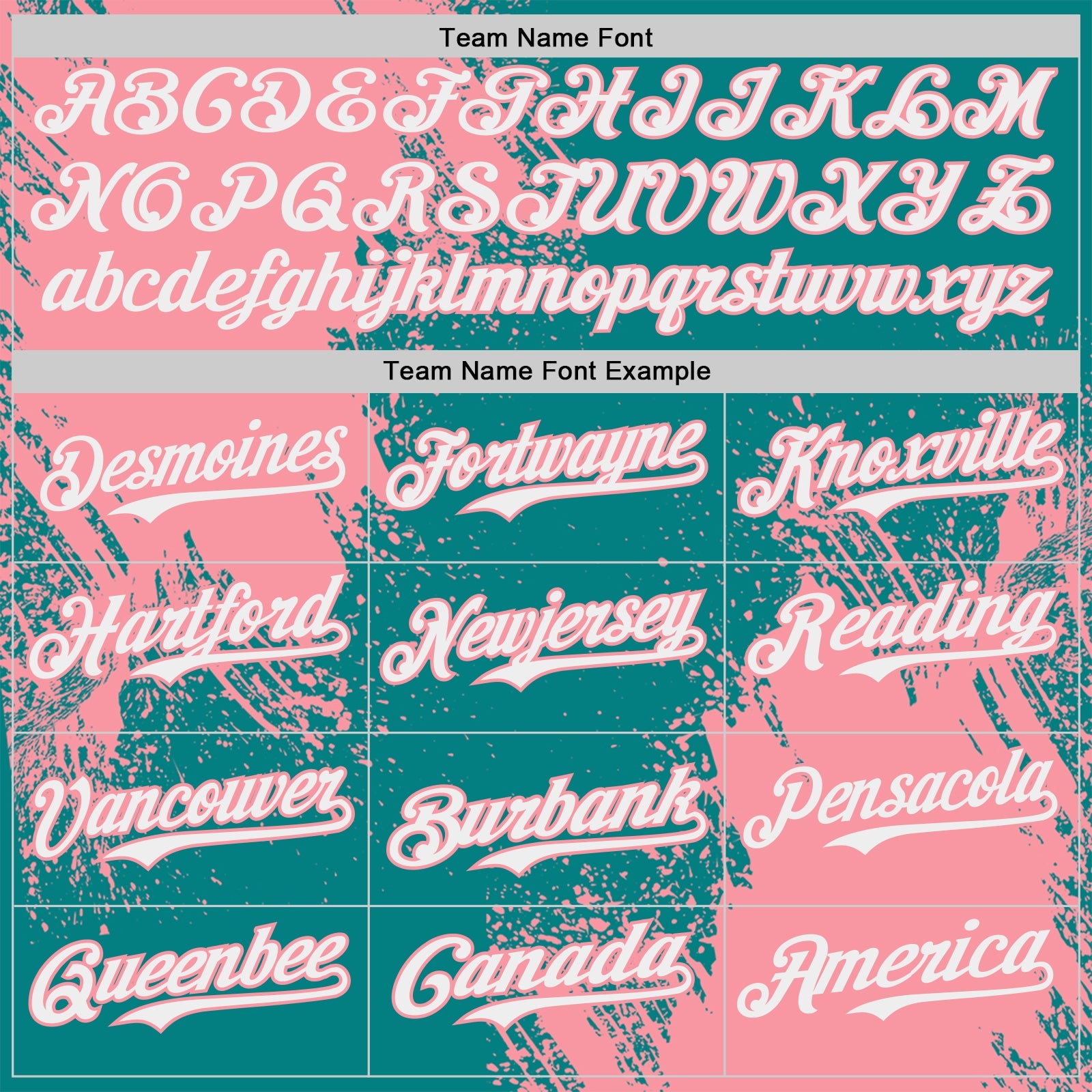 Custom Teal White-Medium Pink Abstract Brush Stroke Authentic Baseball Jersey view 4