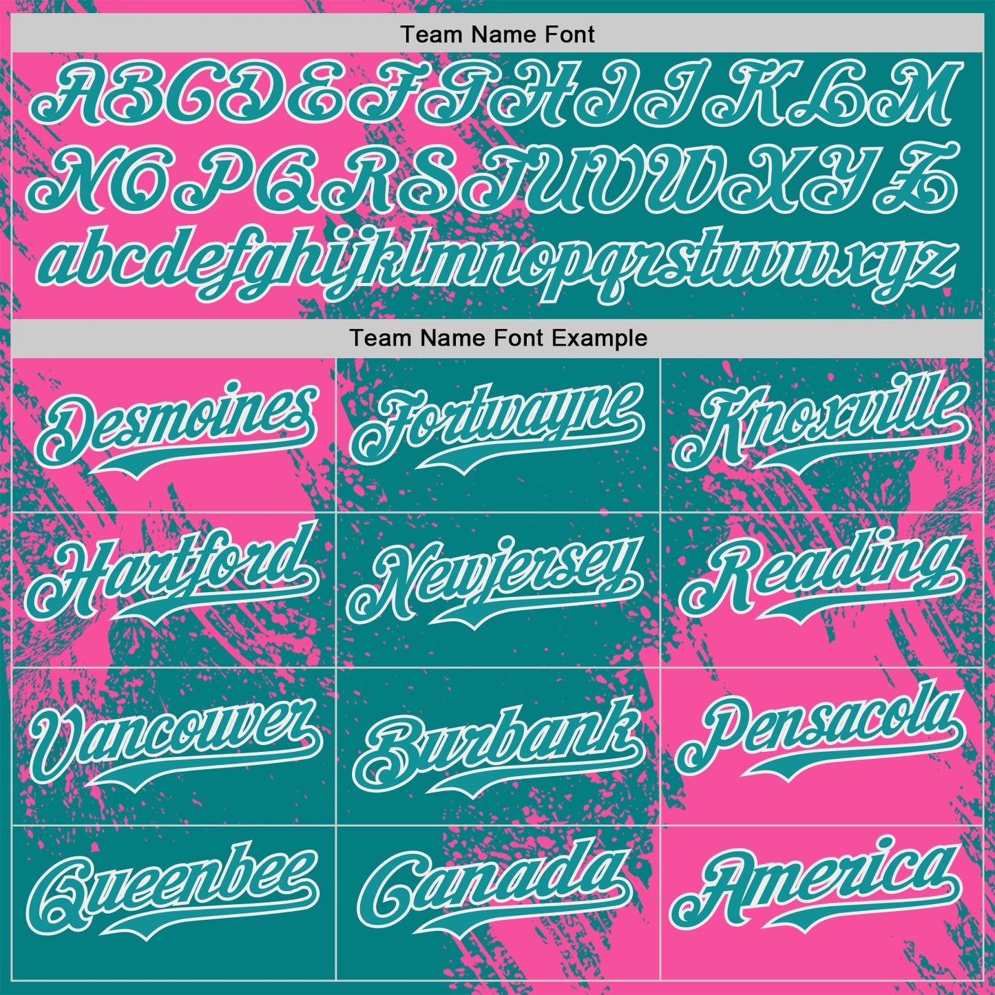 Custom Teal Pink-White Abstract Brush Stroke Authentic Baseball Jersey view 4