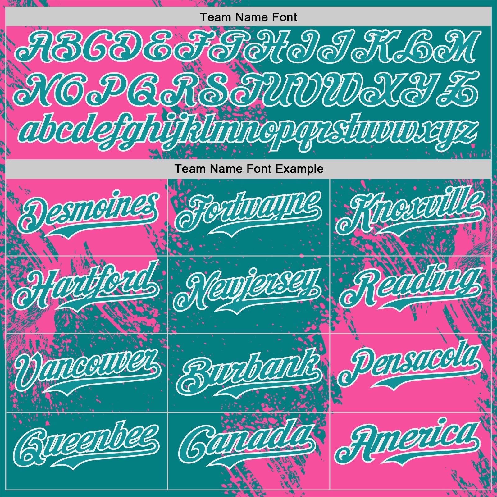 Custom Teal Pink-White Abstract Brush Stroke Authentic Baseball Jersey view 4