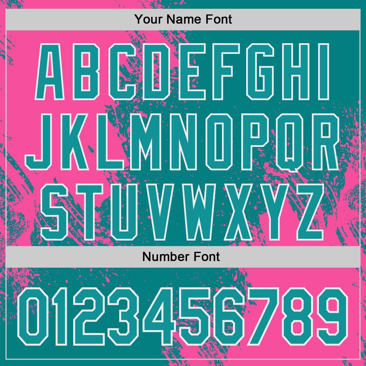 Custom Teal Pink-White Abstract Brush Stroke Authentic Baseball Jersey view 5