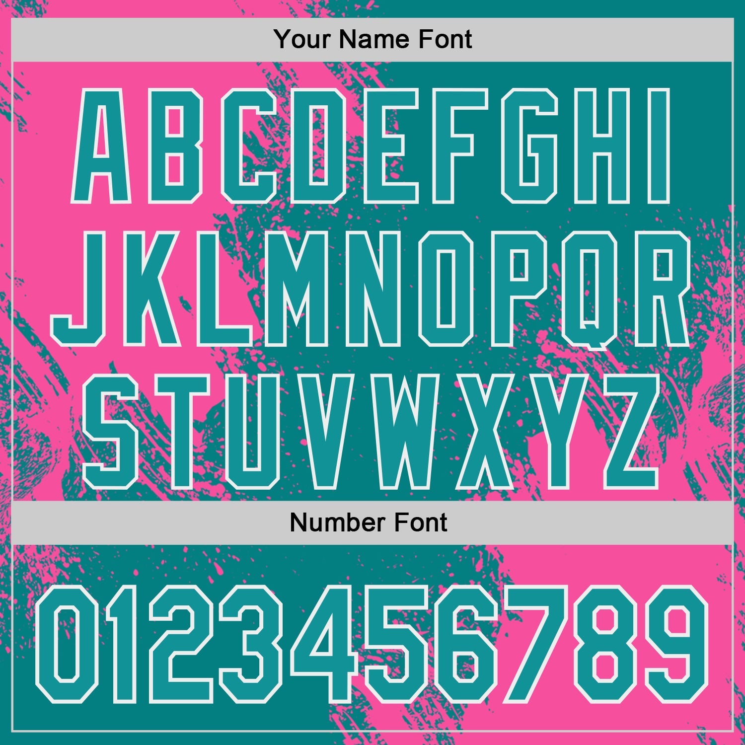 Custom Teal Pink-White Abstract Brush Stroke Authentic Baseball Jersey view 5