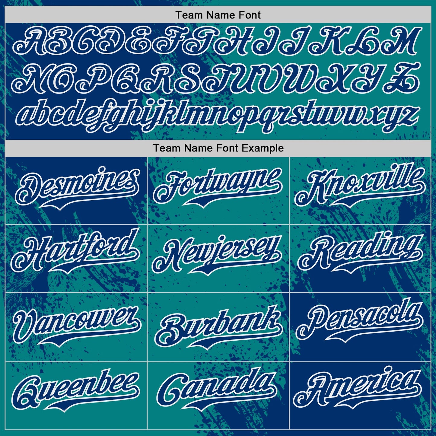 Custom Teal US Navy Blue-White Abstract Brush Stroke Authentic Baseball Jersey view 4