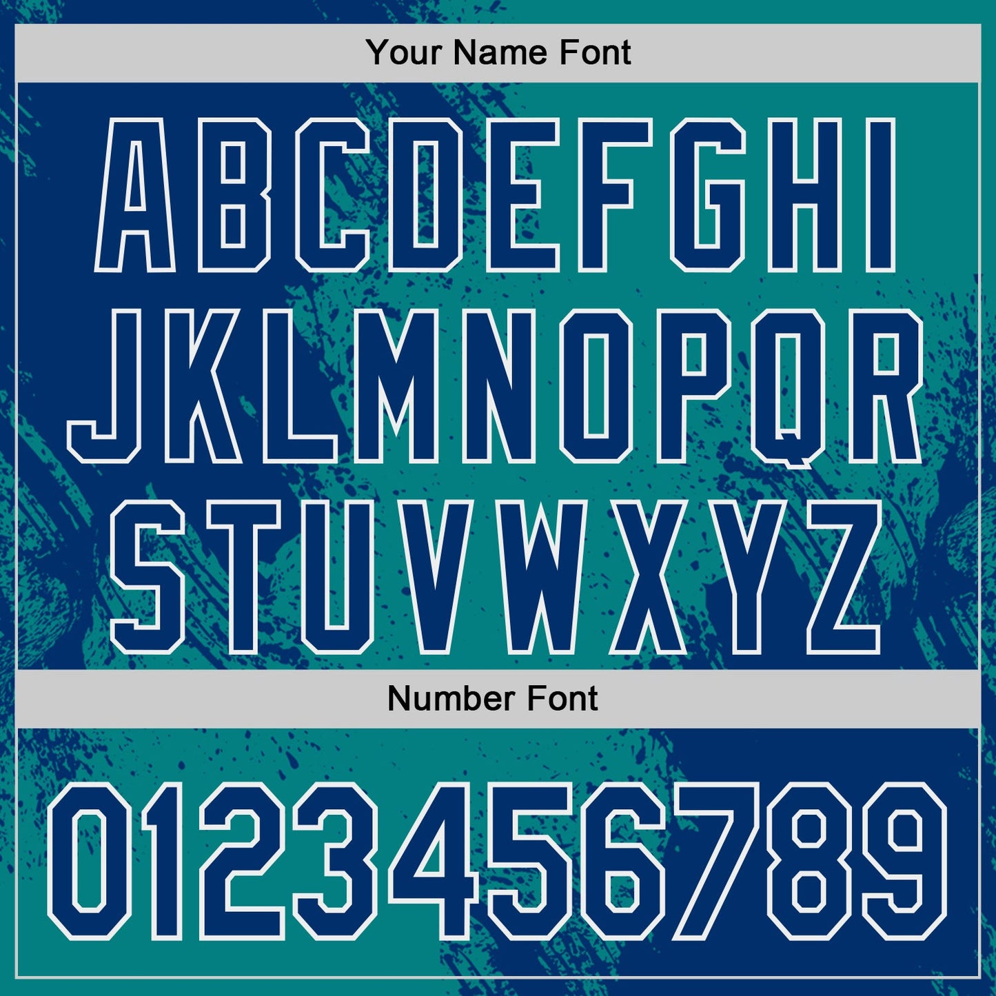 Custom Teal US Navy Blue-White Abstract Brush Stroke Authentic Baseball Jersey view 5