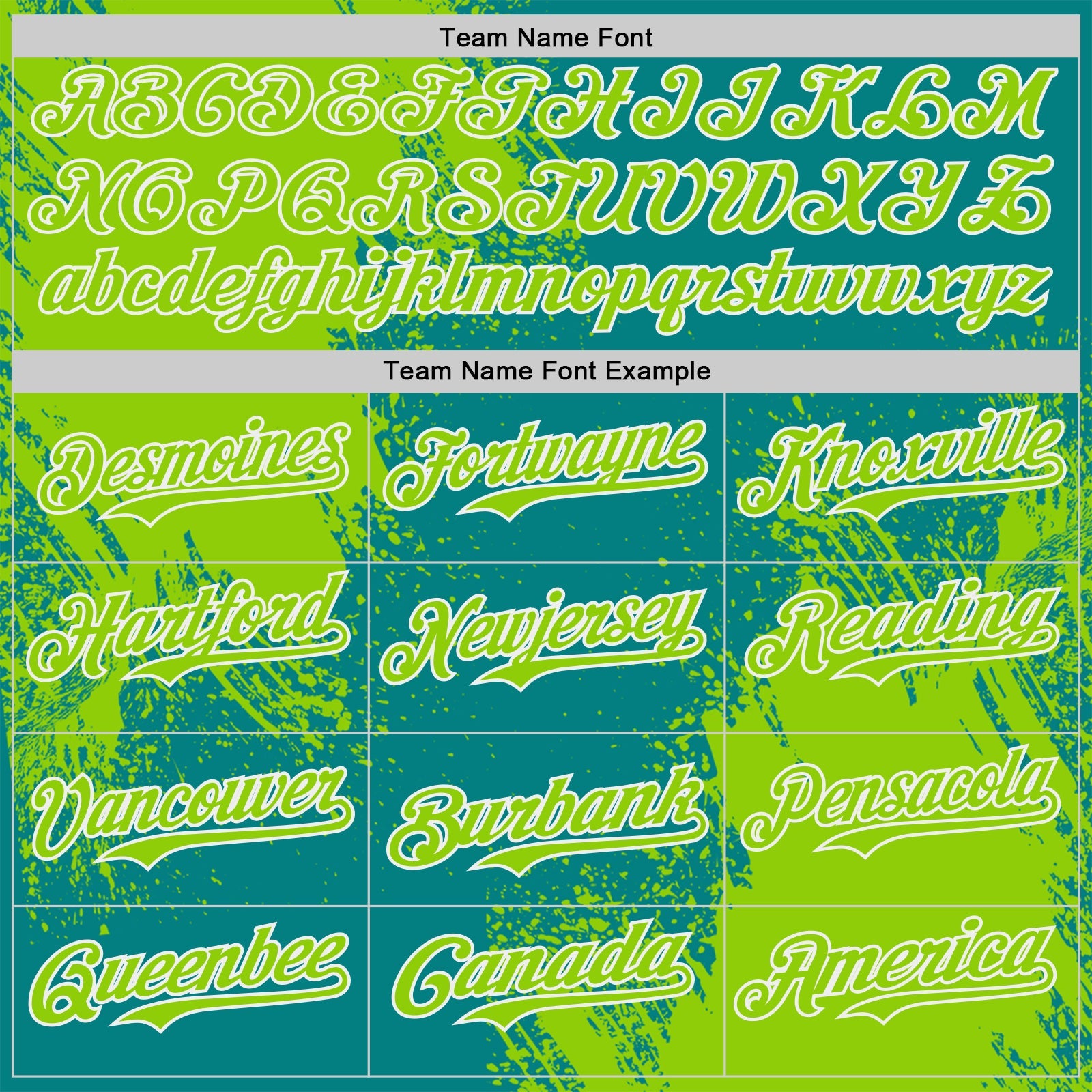 Custom Teal Neon Green-White Abstract Brush Stroke Authentic Baseball Jersey view 4