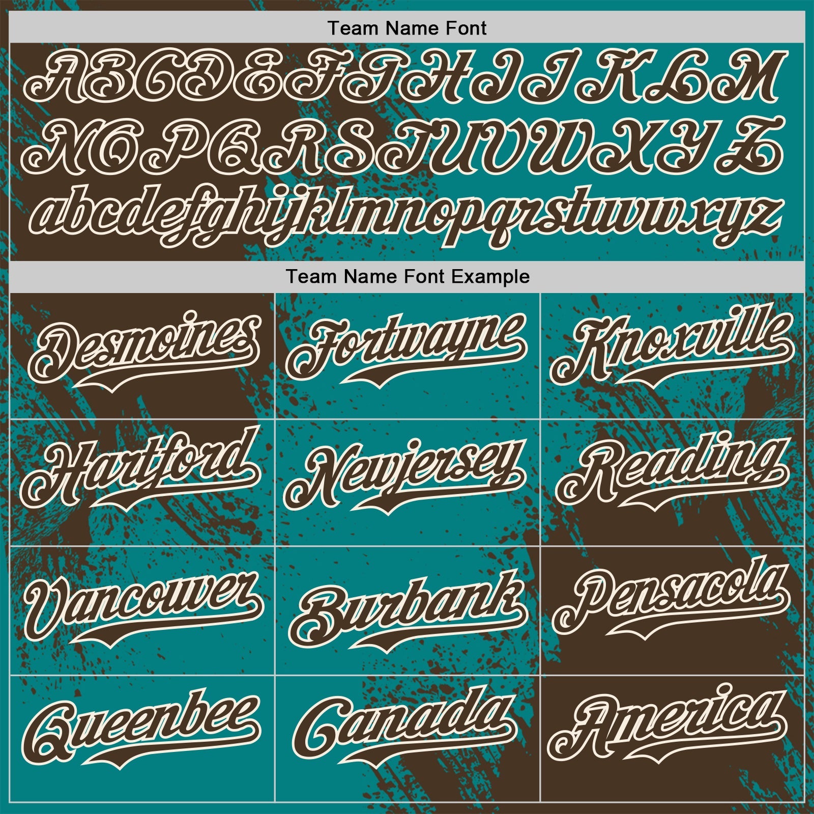 Custom Teal Brown-Cream Abstract Brush Stroke Authentic Baseball Jersey view 4