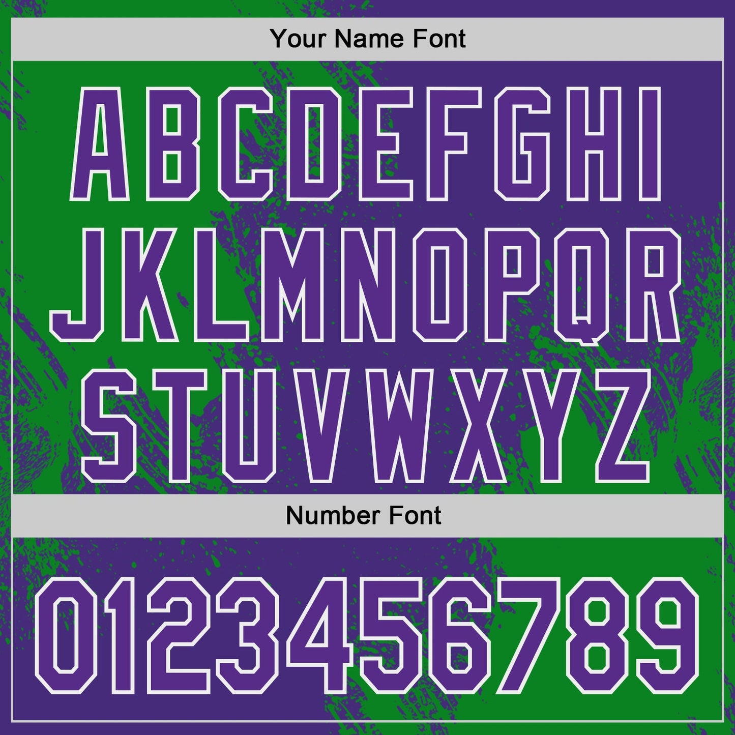 Custom Purple Grass Green-White Abstract Brush Stroke Authentic Baseball Jersey view 5