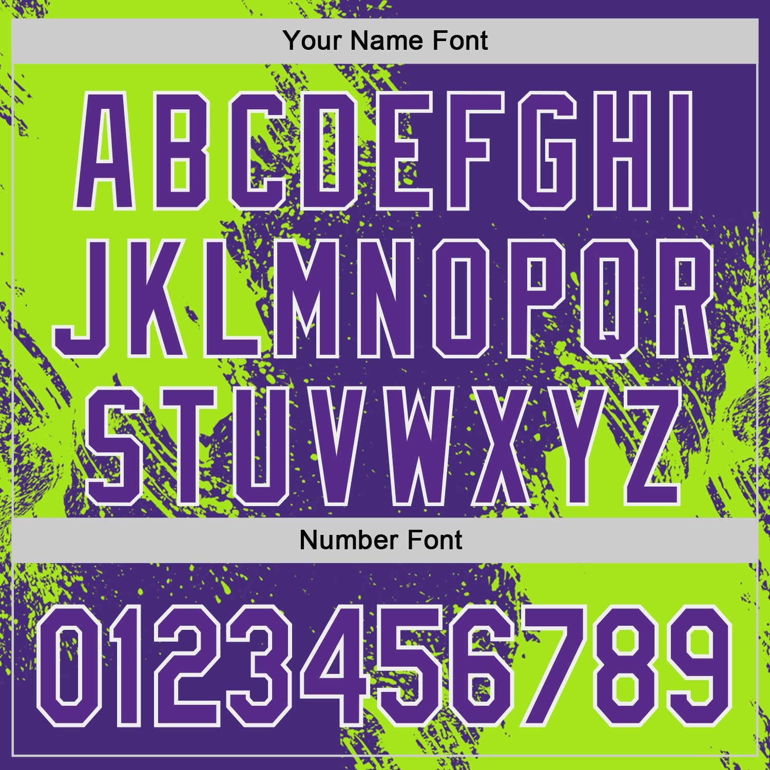 Custom Purple Neon Green-White Abstract Brush Stroke Authentic Baseball Jersey view 5