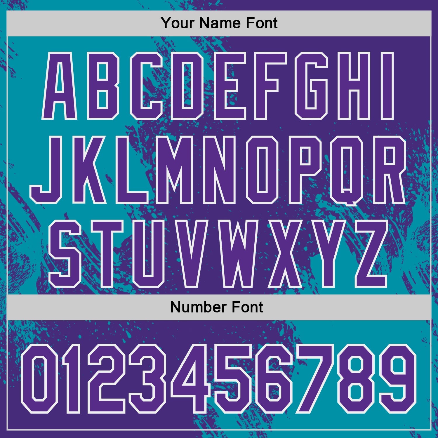 Custom Purple Teal-White Abstract Brush Stroke Authentic Baseball Jersey view 5