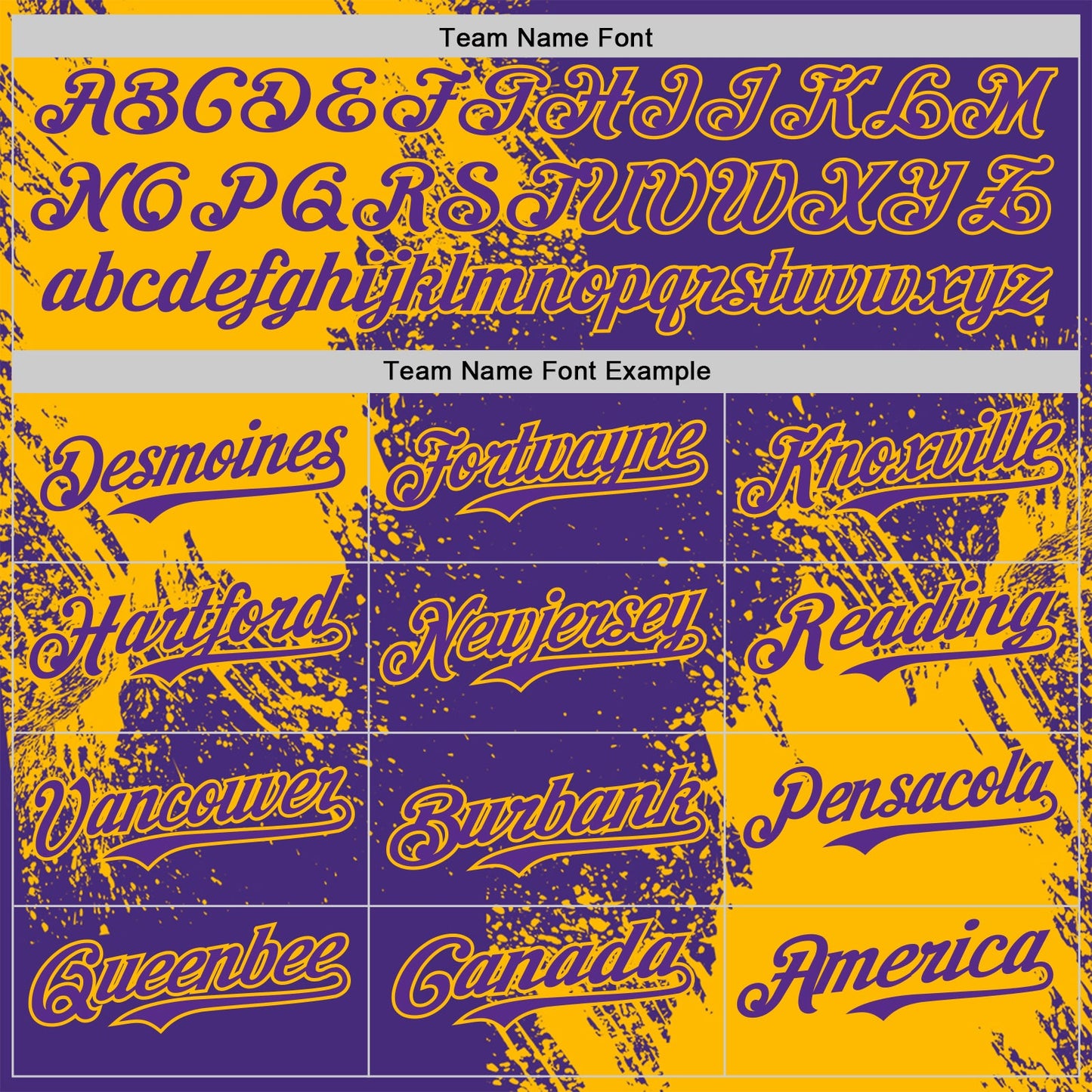Custom Purple-Gold Abstract Brush Stroke Authentic Baseball Jersey view 4