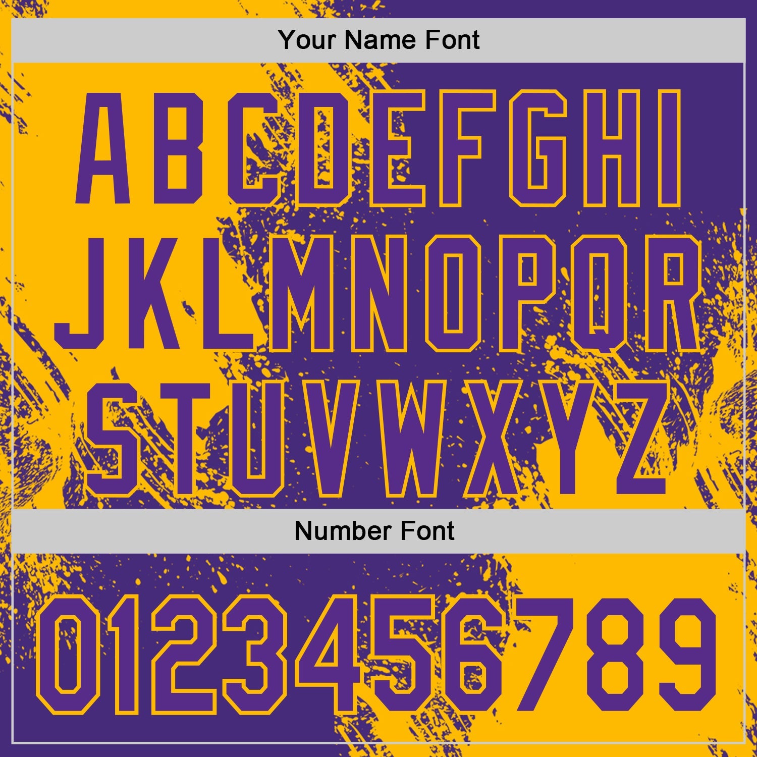 Custom Purple-Gold Abstract Brush Stroke Authentic Baseball Jersey view 5