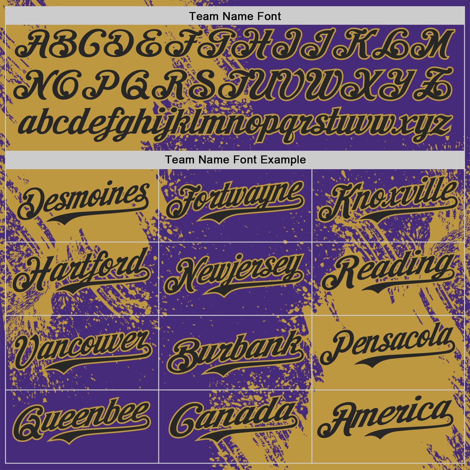 Custom Purple Black-Old Gold Abstract Brush Stroke Authentic Baseball Jersey view 4