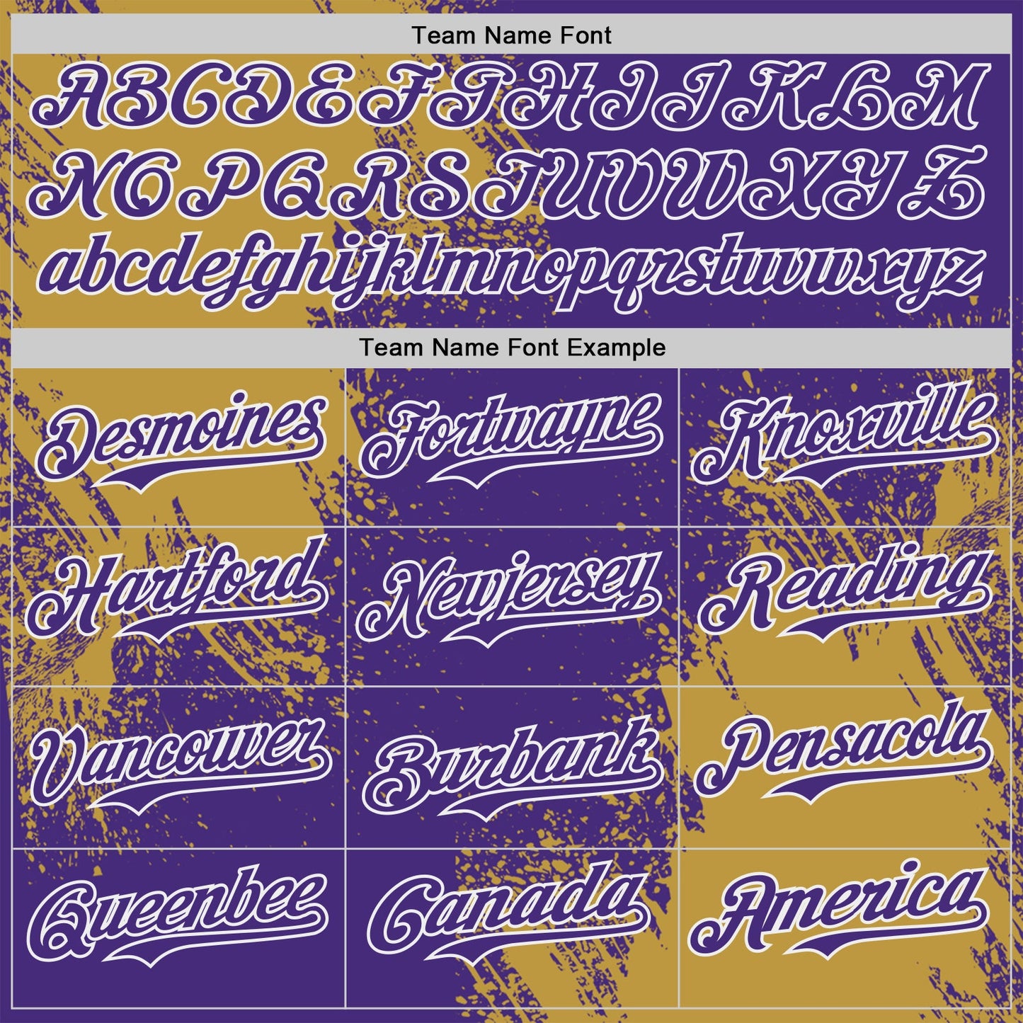 Custom Purple Old Gold-White Abstract Brush Stroke Authentic Baseball Jersey view 4