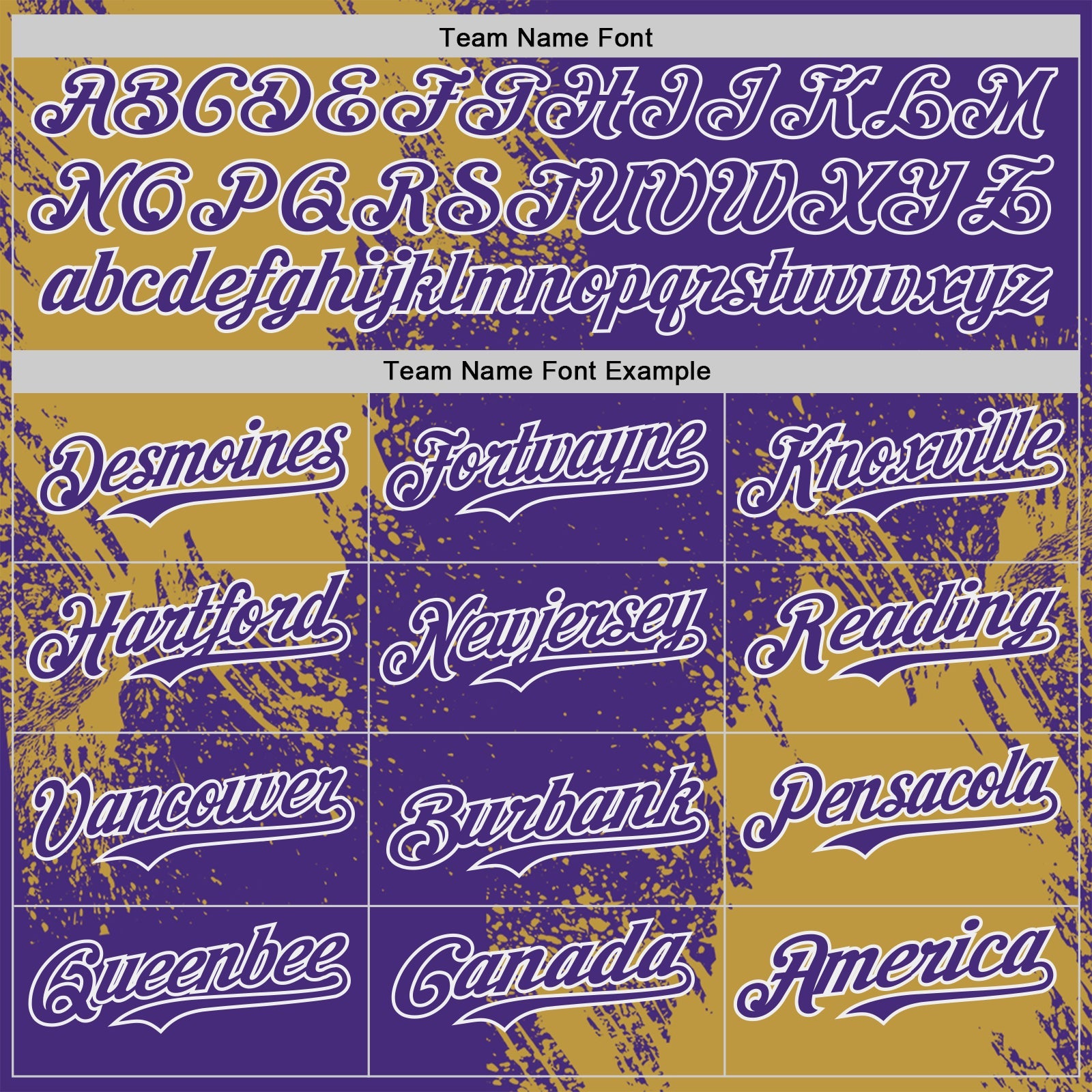 Custom Purple Old Gold-White Abstract Brush Stroke Authentic Baseball Jersey view 4