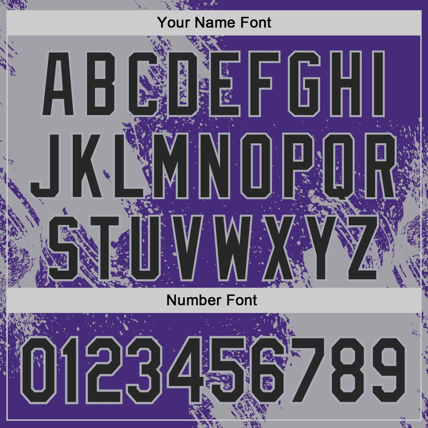 Custom Purple Black-Gray Abstract Brush Stroke Authentic Baseball Jersey view 5