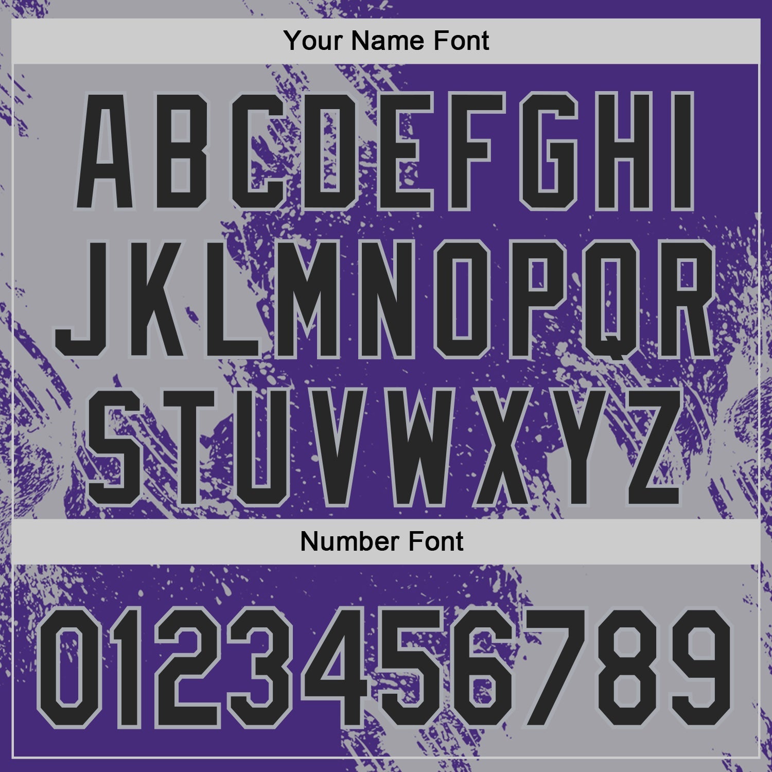 Custom Purple Black-Gray Abstract Brush Stroke Authentic Baseball Jersey view 5