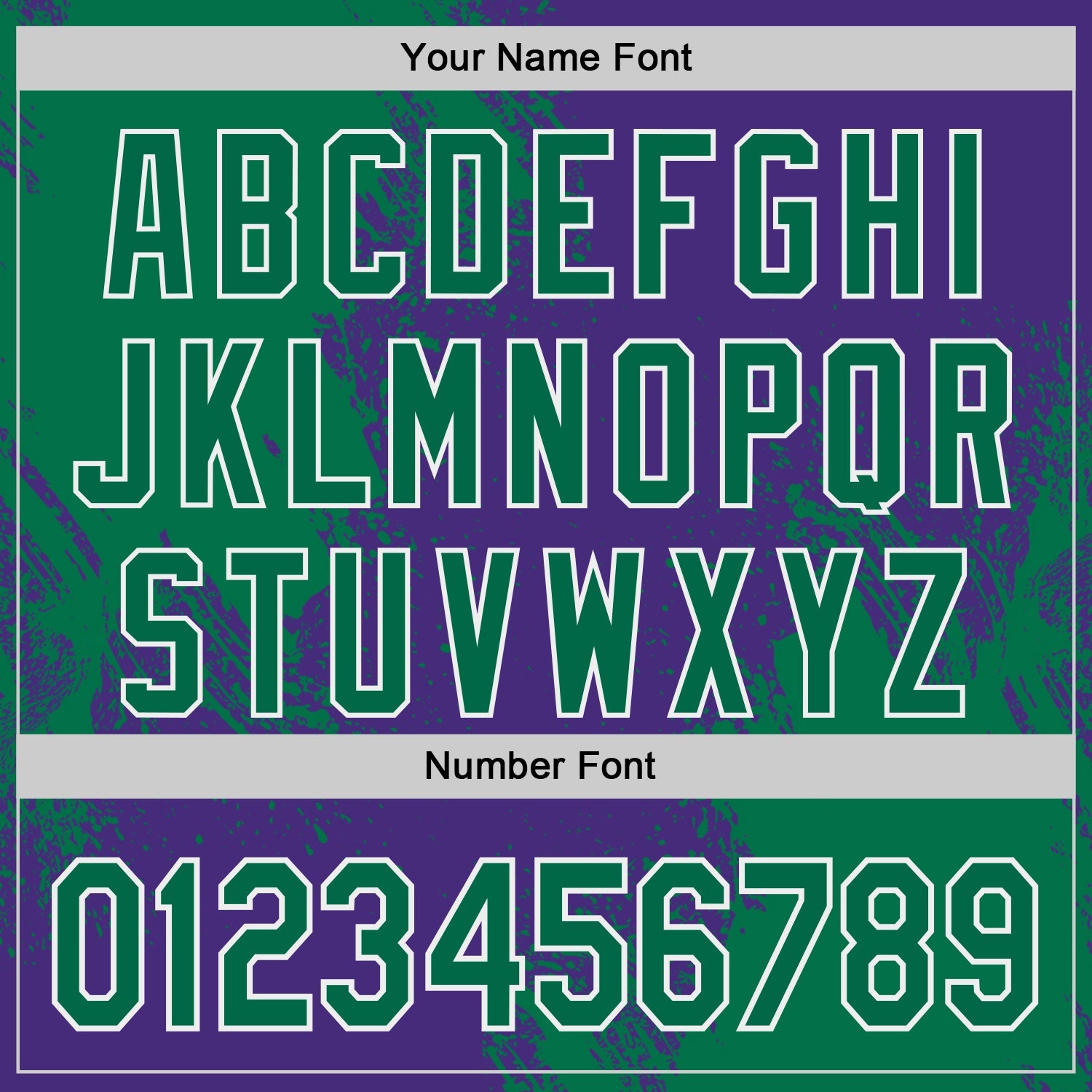 Custom Purple Kelly Green-White Abstract Brush Stroke Authentic Baseball Jersey view 5