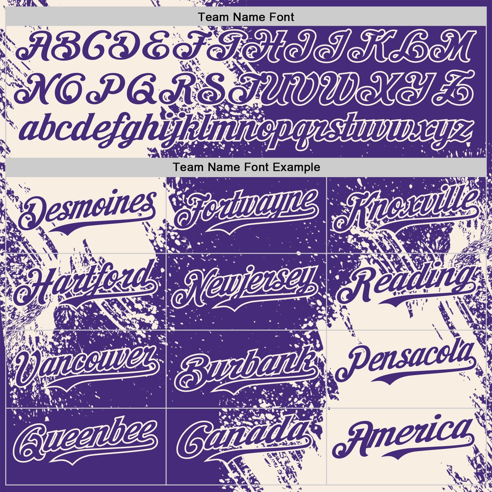 Custom Purple-Cream Abstract Brush Stroke Authentic Baseball Jersey view 4