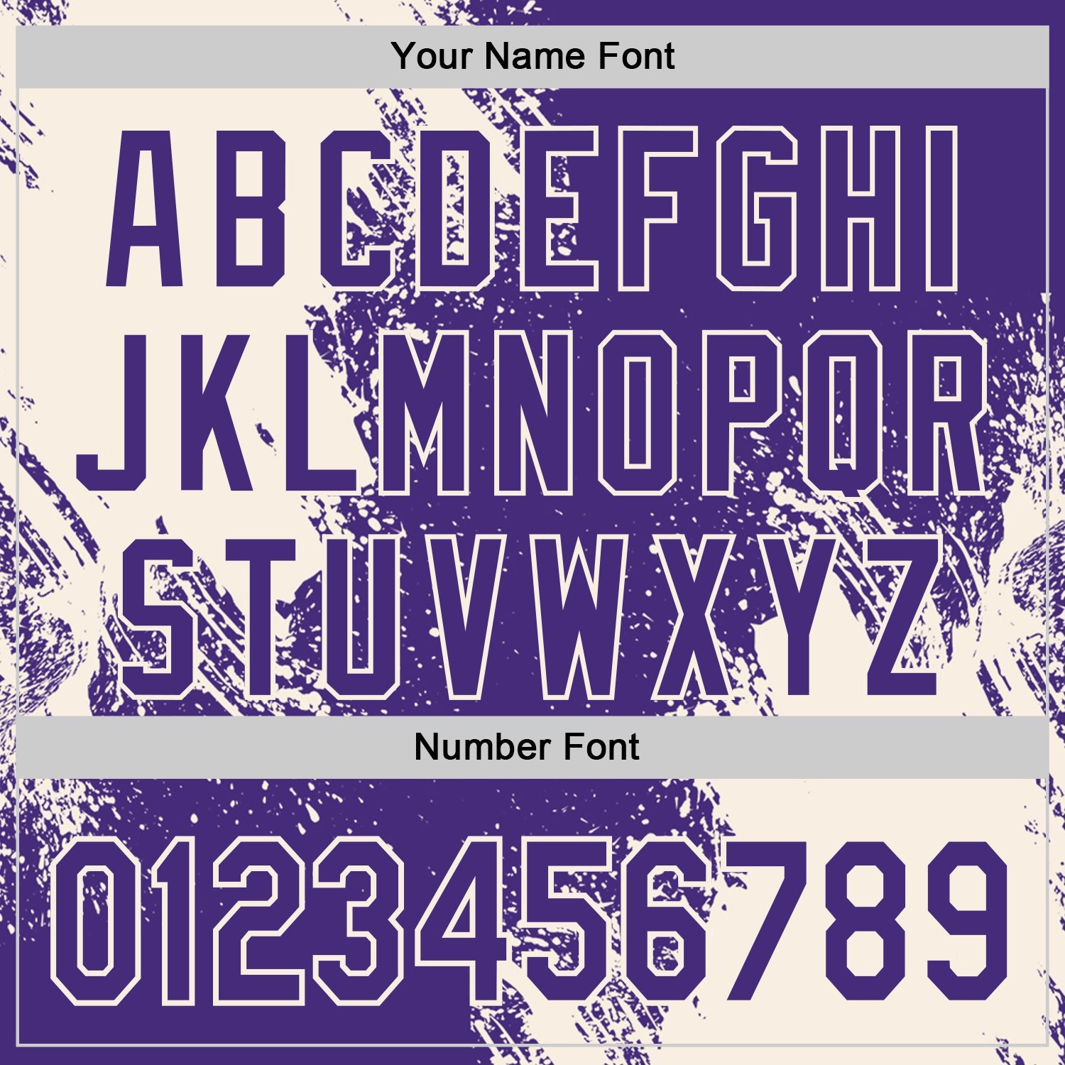 Custom Purple-Cream Abstract Brush Stroke Authentic Baseball Jersey view 5