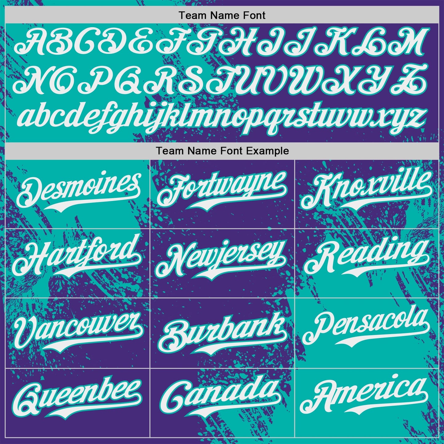 Custom Purple White-Aqua Abstract Brush Stroke Authentic Baseball Jersey view 4