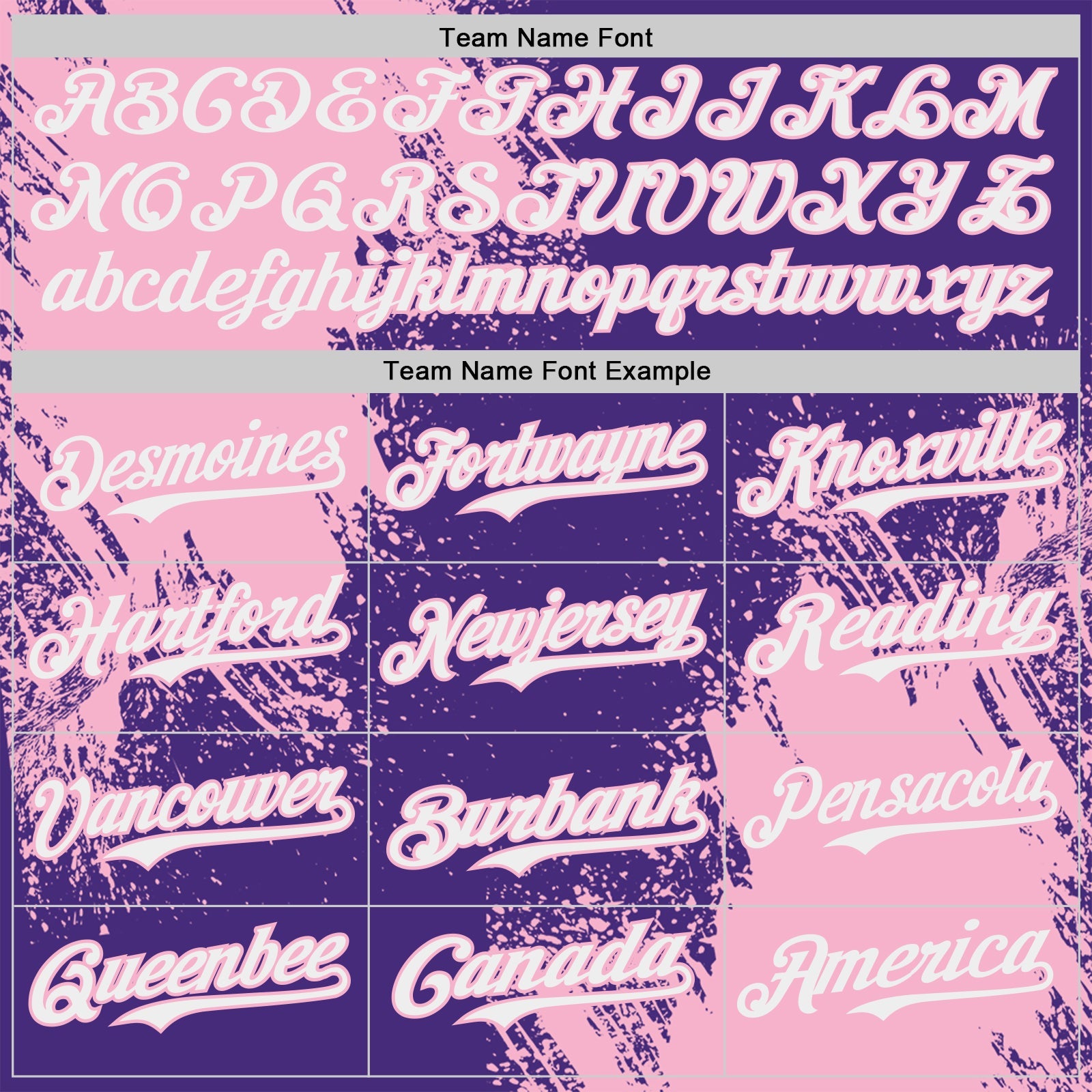Custom Purple White-Light Pink Abstract Brush Stroke Authentic Baseball Jersey view 4