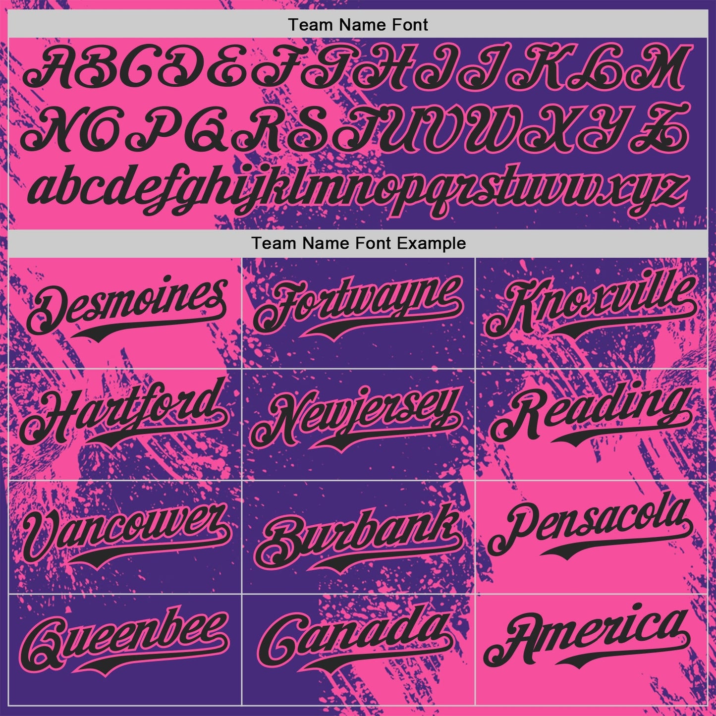 Custom Purple Black-Pink Abstract Brush Stroke Authentic Baseball Jersey view 4