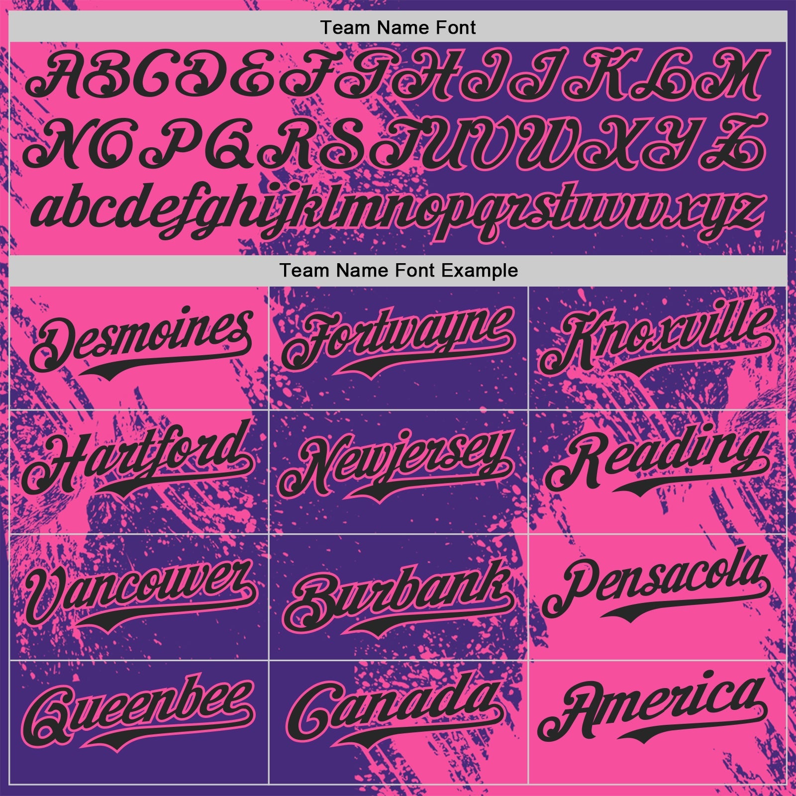 Custom Purple Black-Pink Abstract Brush Stroke Authentic Baseball Jersey view 4