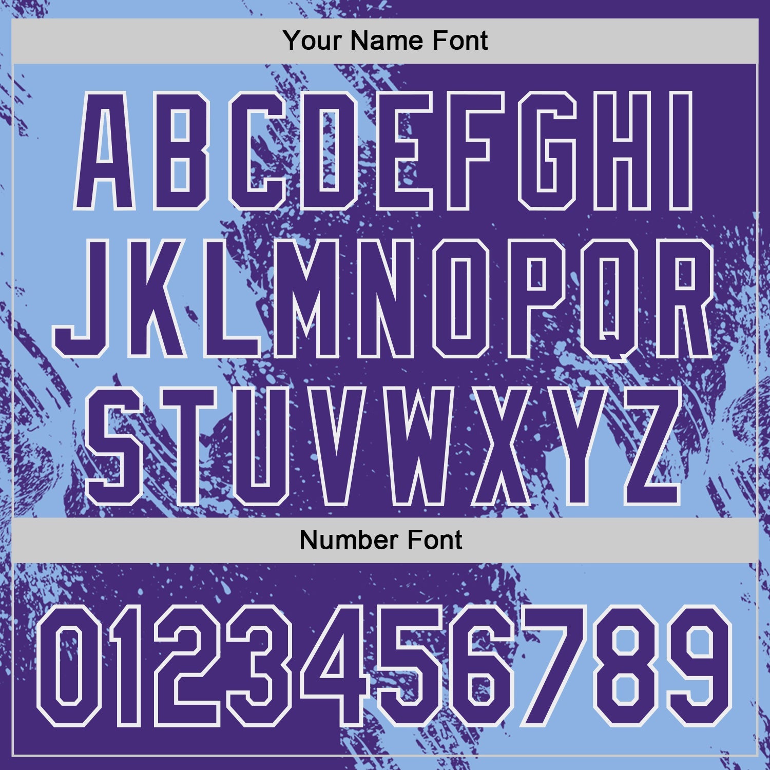 Custom Purple Light Blue-White Abstract Brush Stroke Authentic Baseball Jersey view 5
