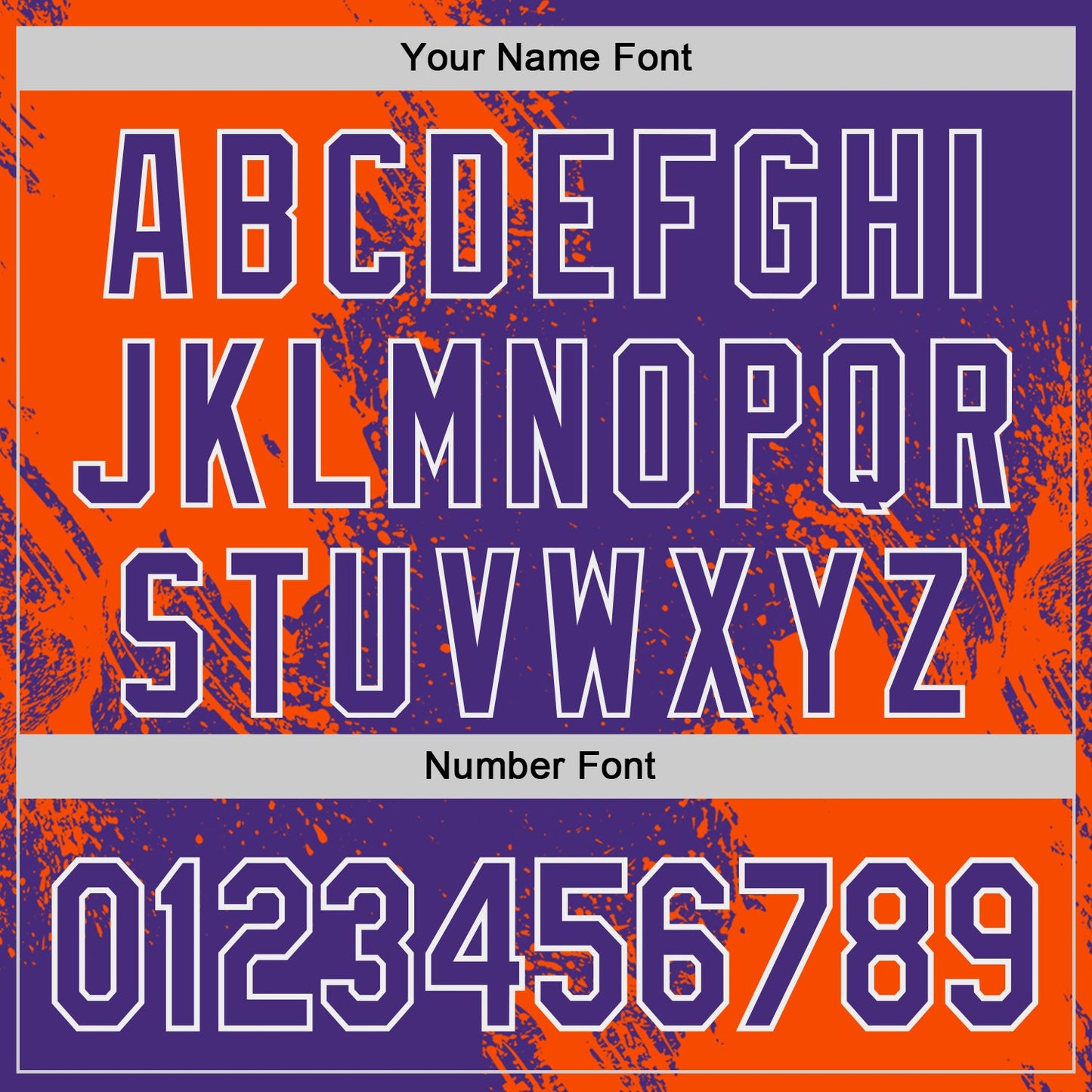 Custom Purple Orange-White Abstract Brush Stroke Authentic Baseball Jersey view 5