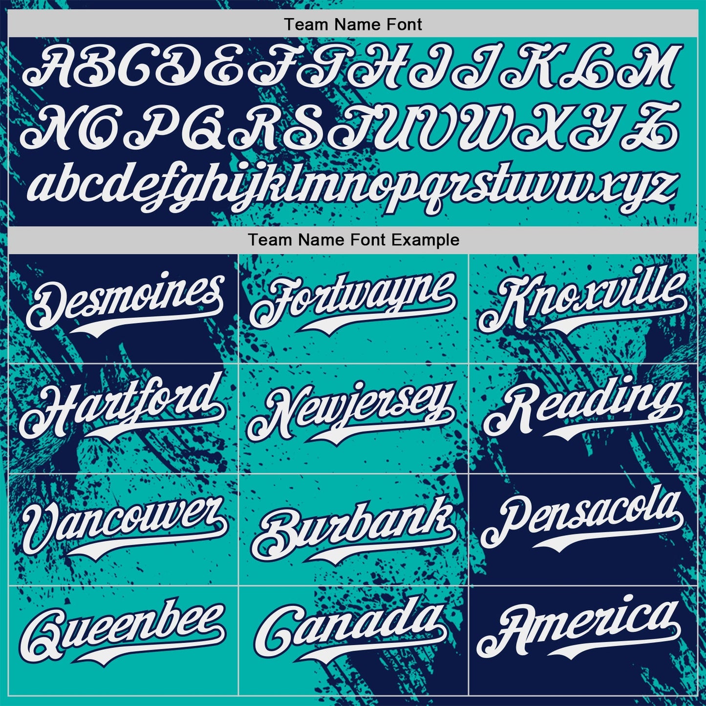 Custom Aqua White-Navy Abstract Brush Stroke Authentic Baseball Jersey view 4