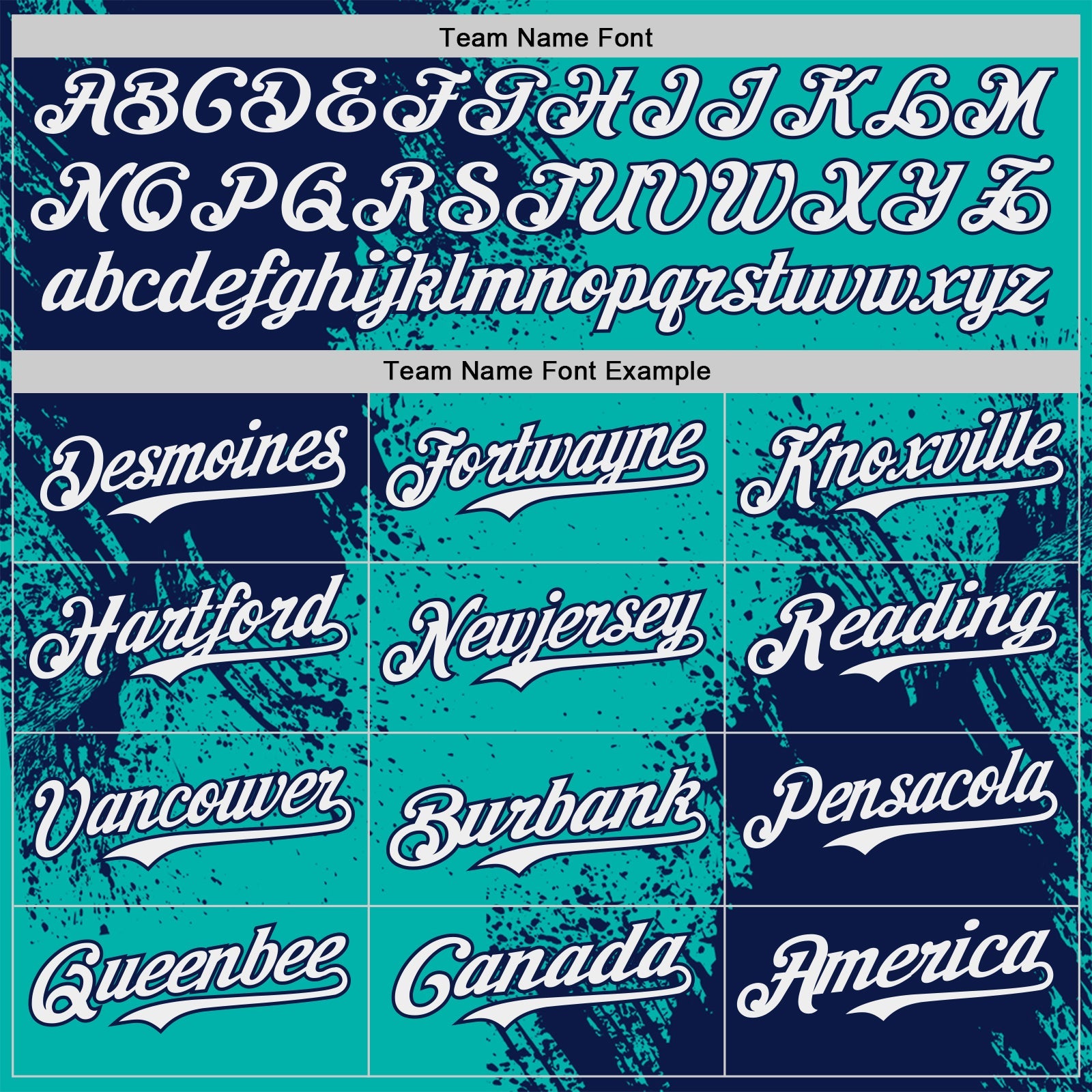 Custom Aqua White-Navy Abstract Brush Stroke Authentic Baseball Jersey view 4