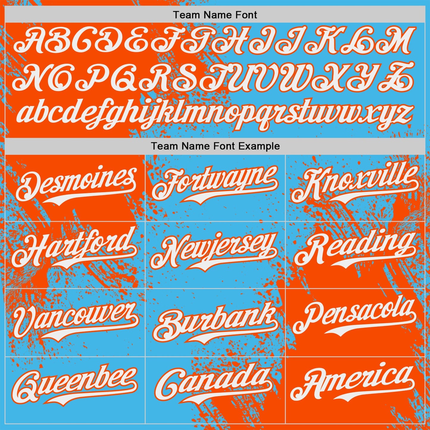 Custom Sky Blue White-Orange Abstract Brush Stroke Authentic Baseball Jersey view 4