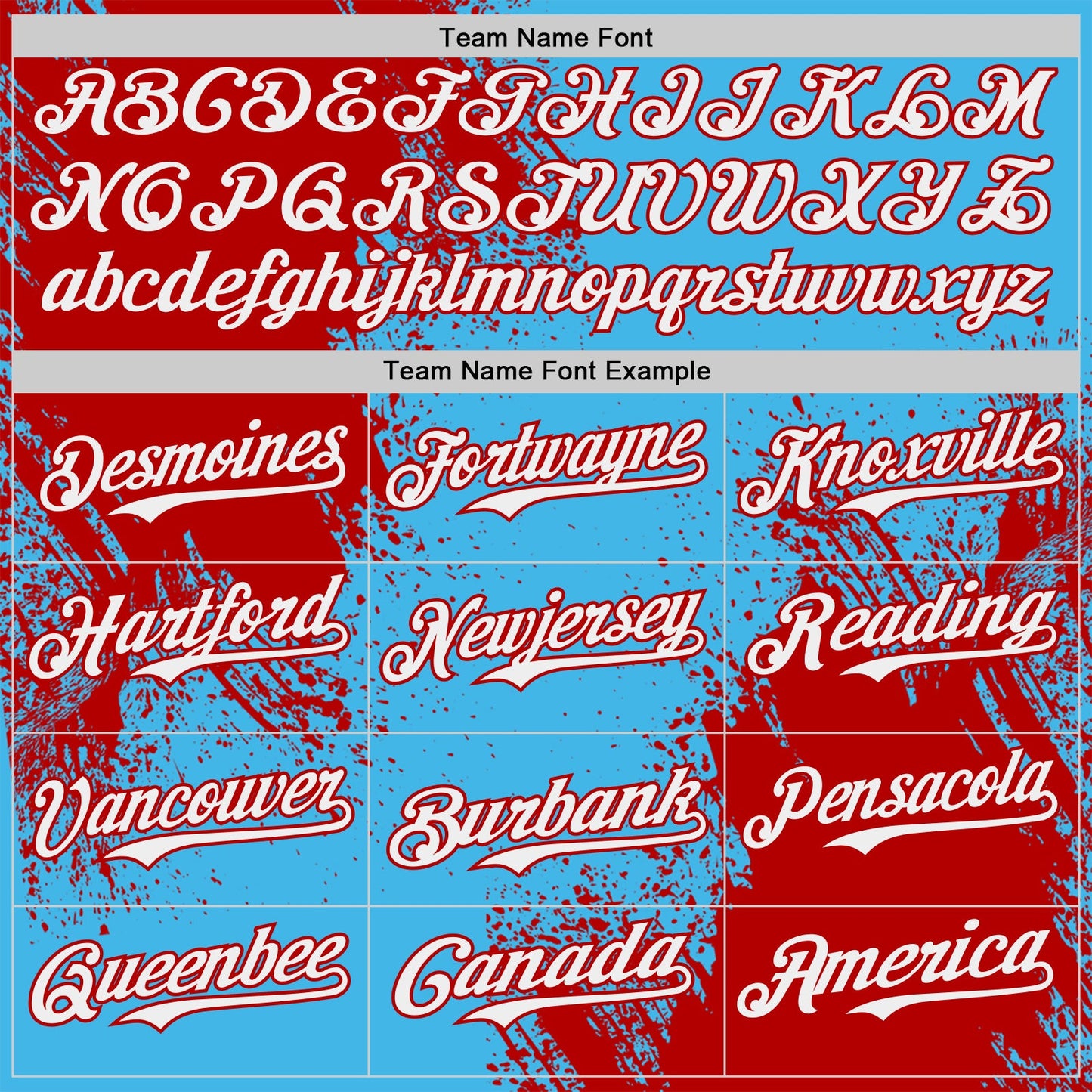 Custom Sky Blue White-Red Abstract Brush Stroke Authentic Baseball Jersey view 4