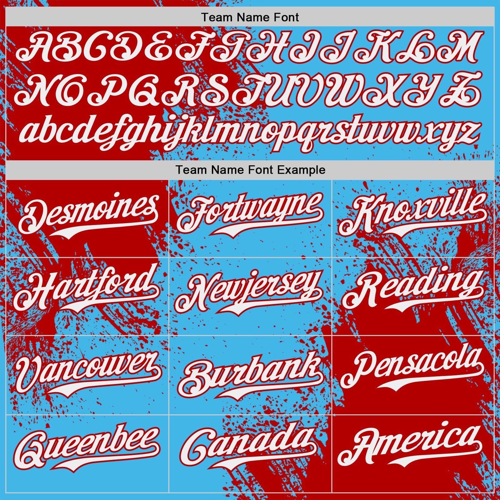 Custom Sky Blue White-Red Abstract Brush Stroke Authentic Baseball Jersey view 4