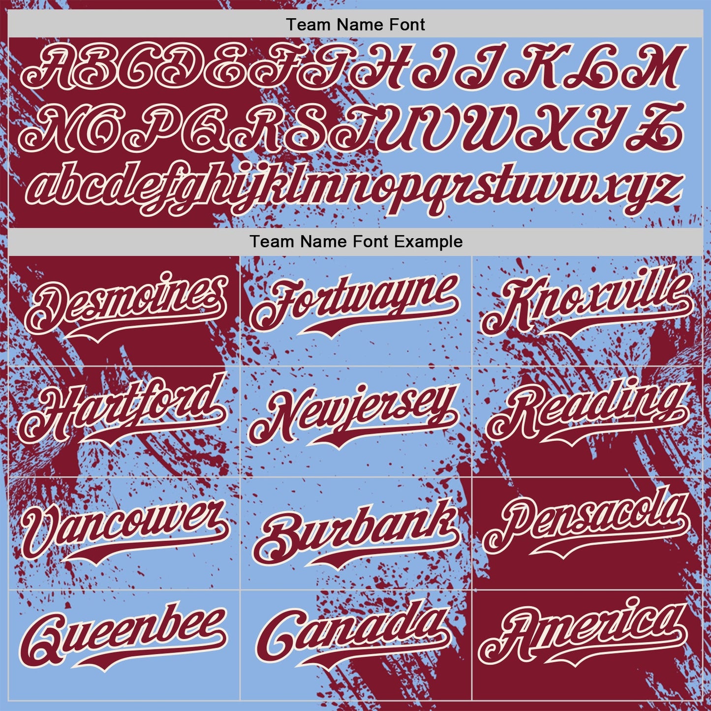 Custom Light Blue Crimson-Cream Abstract Brush Stroke Authentic Baseball Jersey view 4
