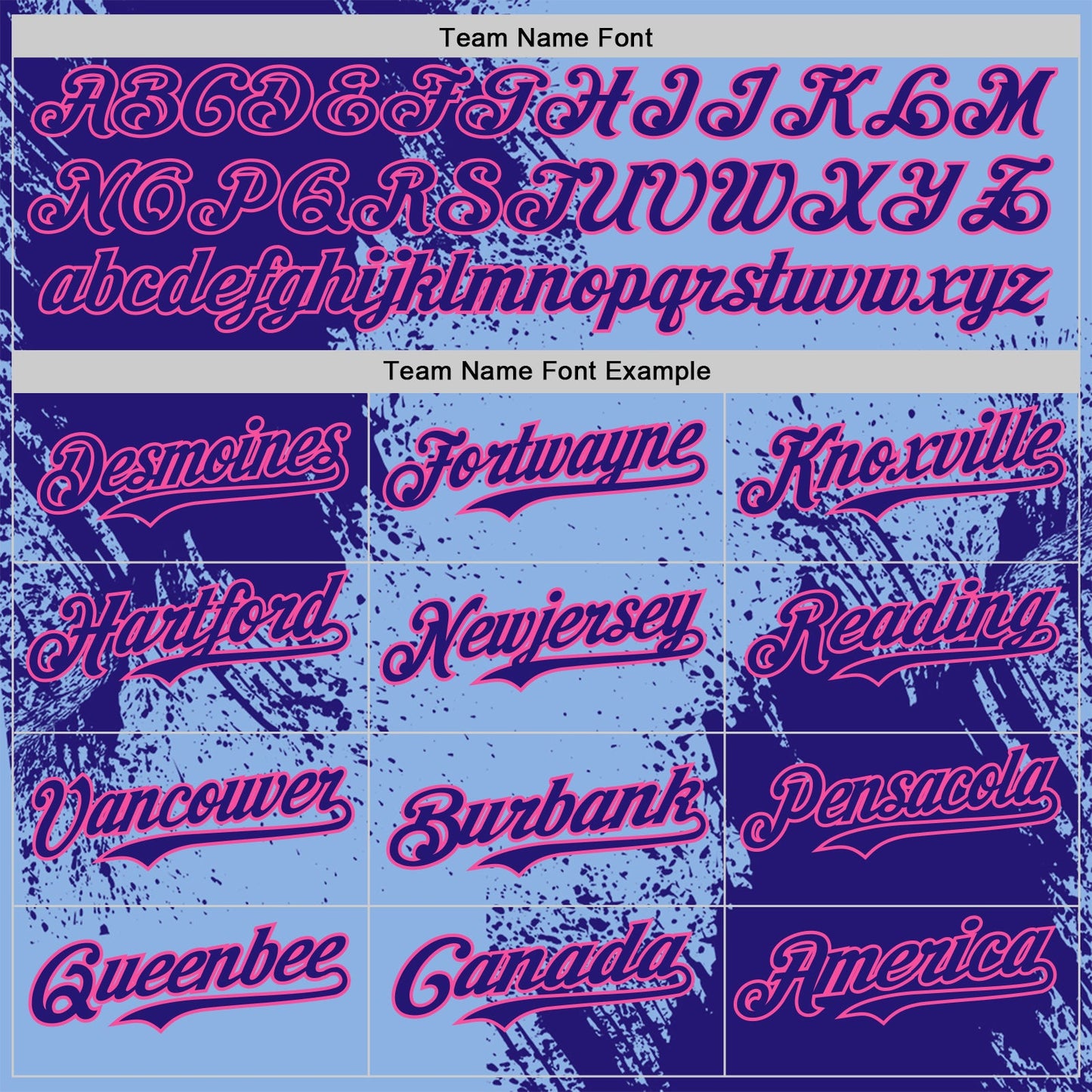 Custom Light Blue Dark Purple-Pink Abstract Brush Stroke Authentic Baseball Jersey view 4