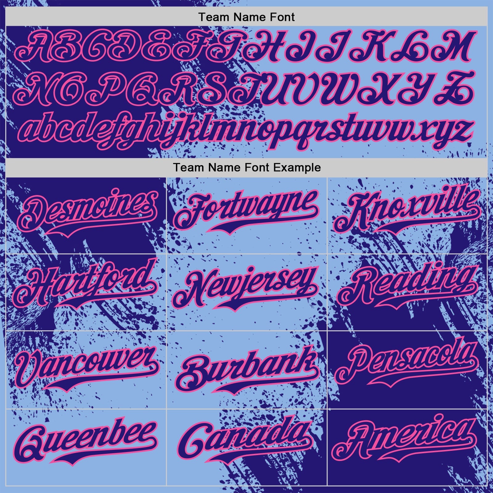 Custom Light Blue Dark Purple-Pink Abstract Brush Stroke Authentic Baseball Jersey view 4
