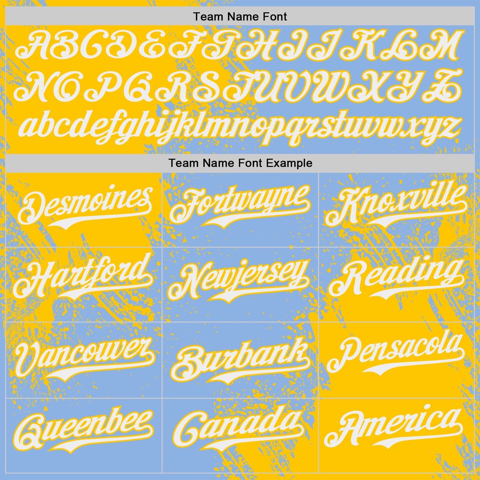 Custom Light Blue White-Yellow Abstract Brush Stroke Authentic Baseball Jersey view 4