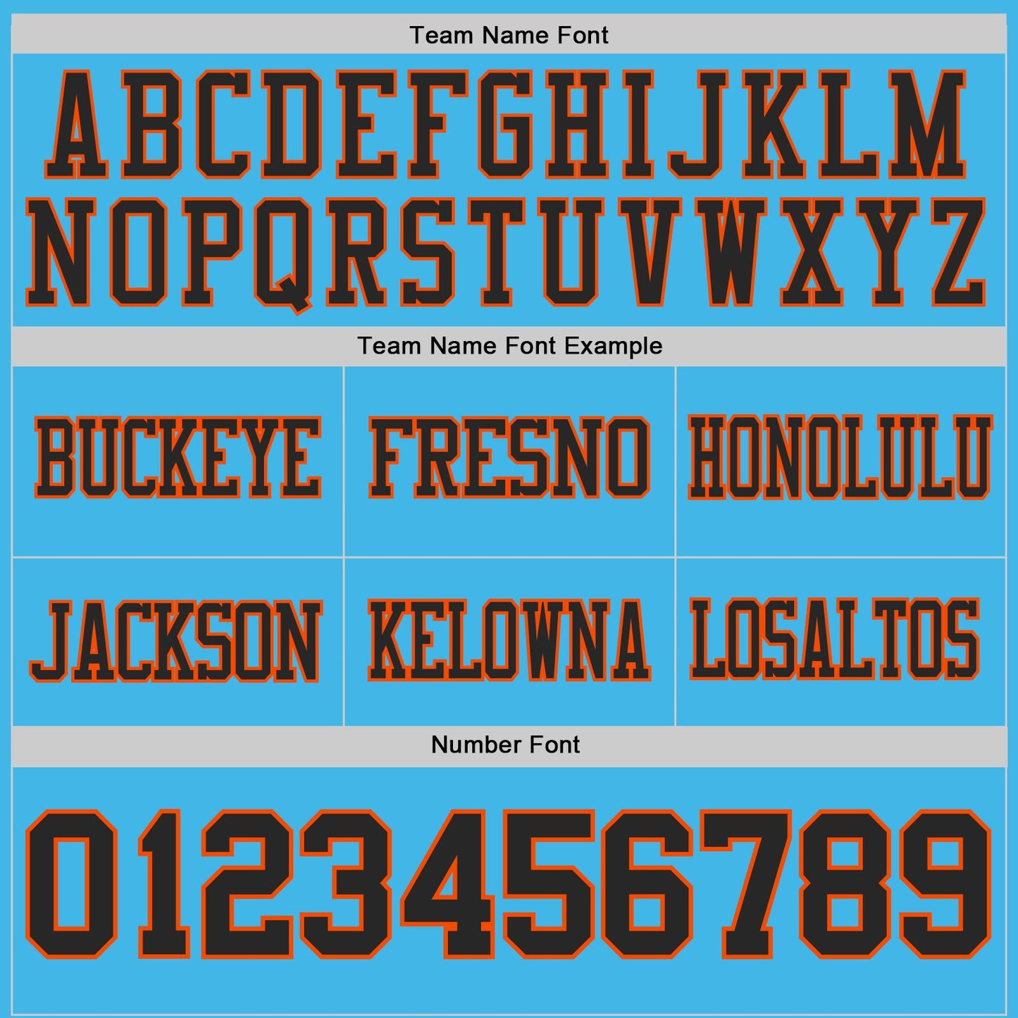 Custom Sky Blue Black-Orange Authentic Distressed Scratch Brush Stroke Football Jersey view 3