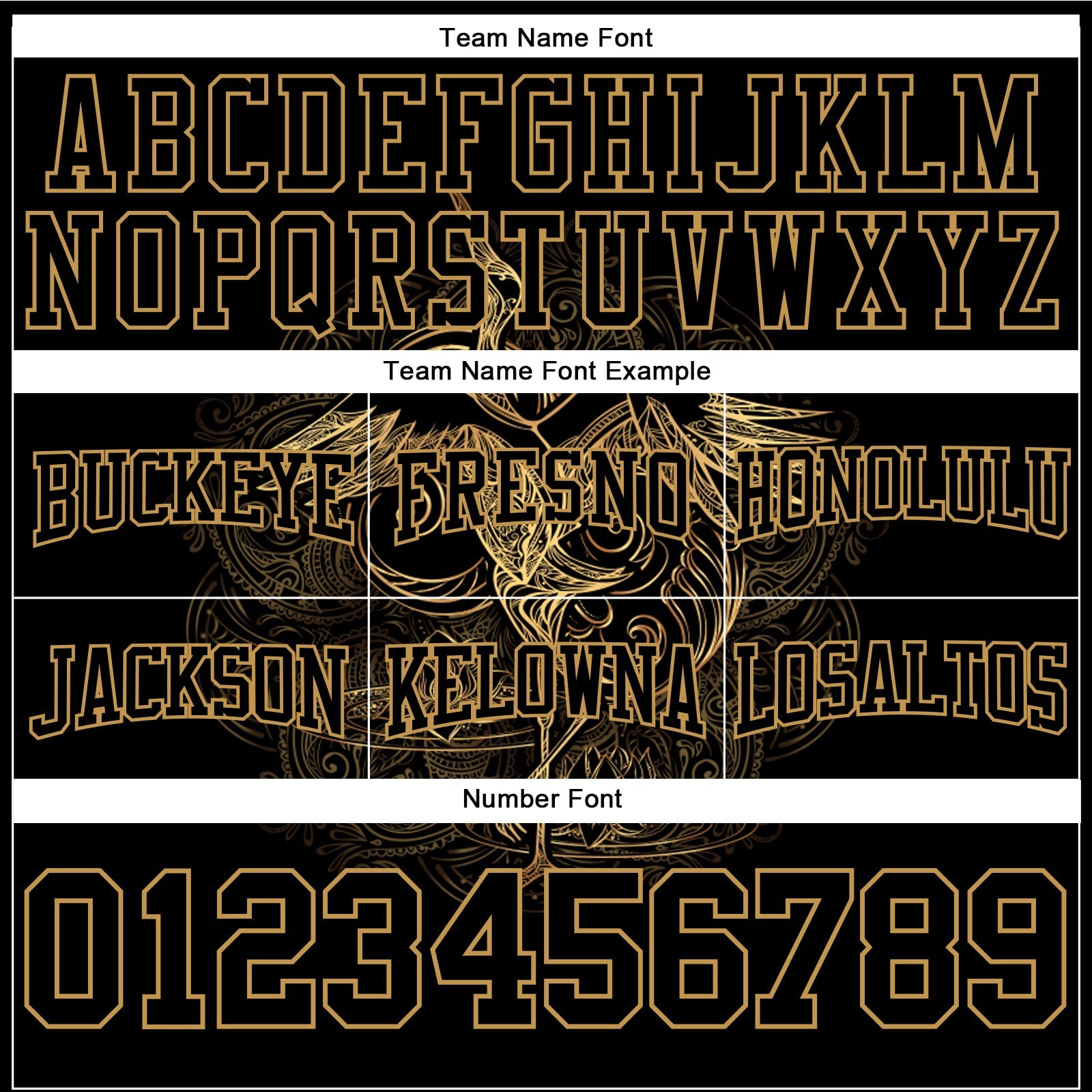 Custom Stitched Black Old Gold 3D Pattern Design Heron Sports Pullover Sweatshirt Hoodie view 3