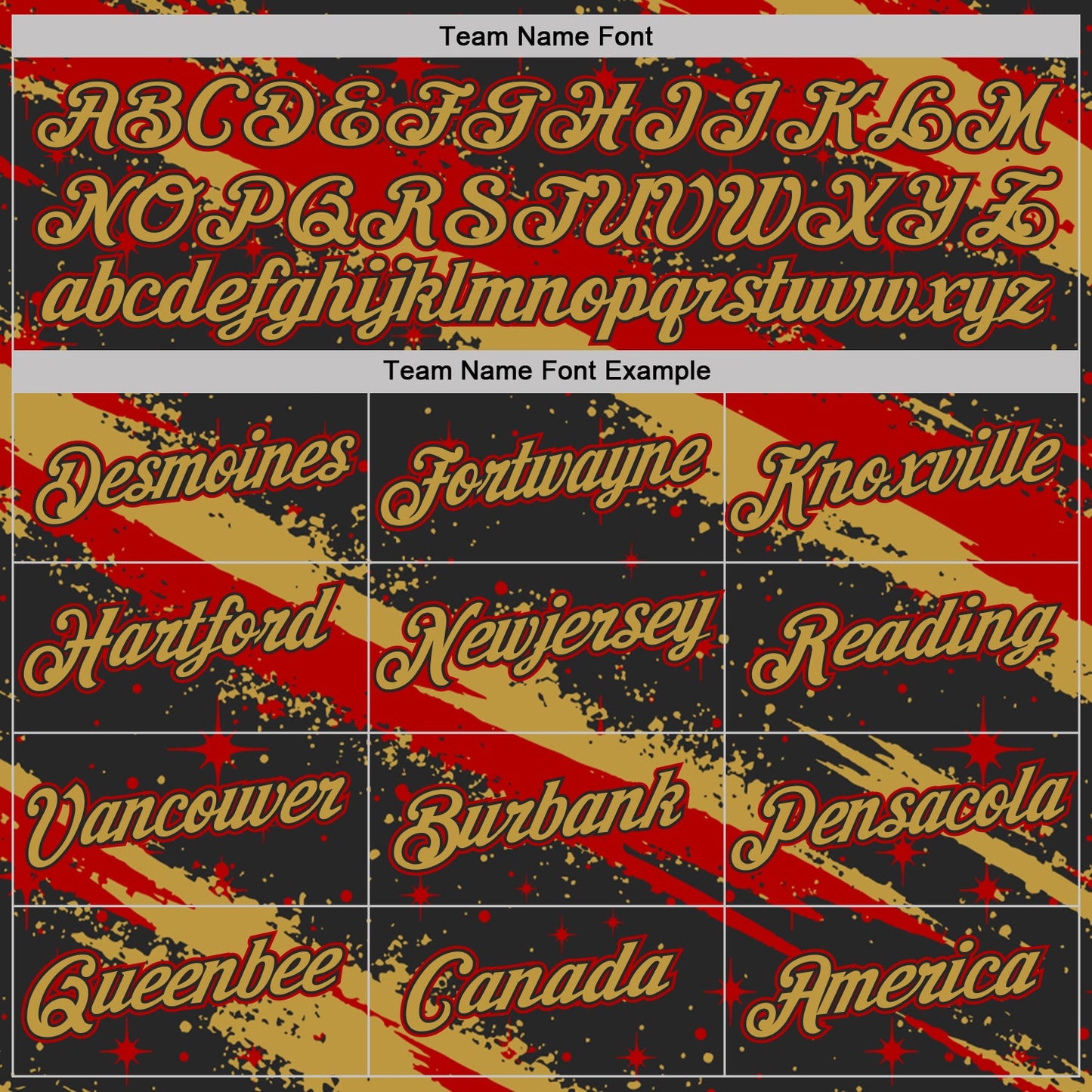 Custom Black Old Gold-Red Brush Stroke Splatter Starburst Performance T-Shirt view 3